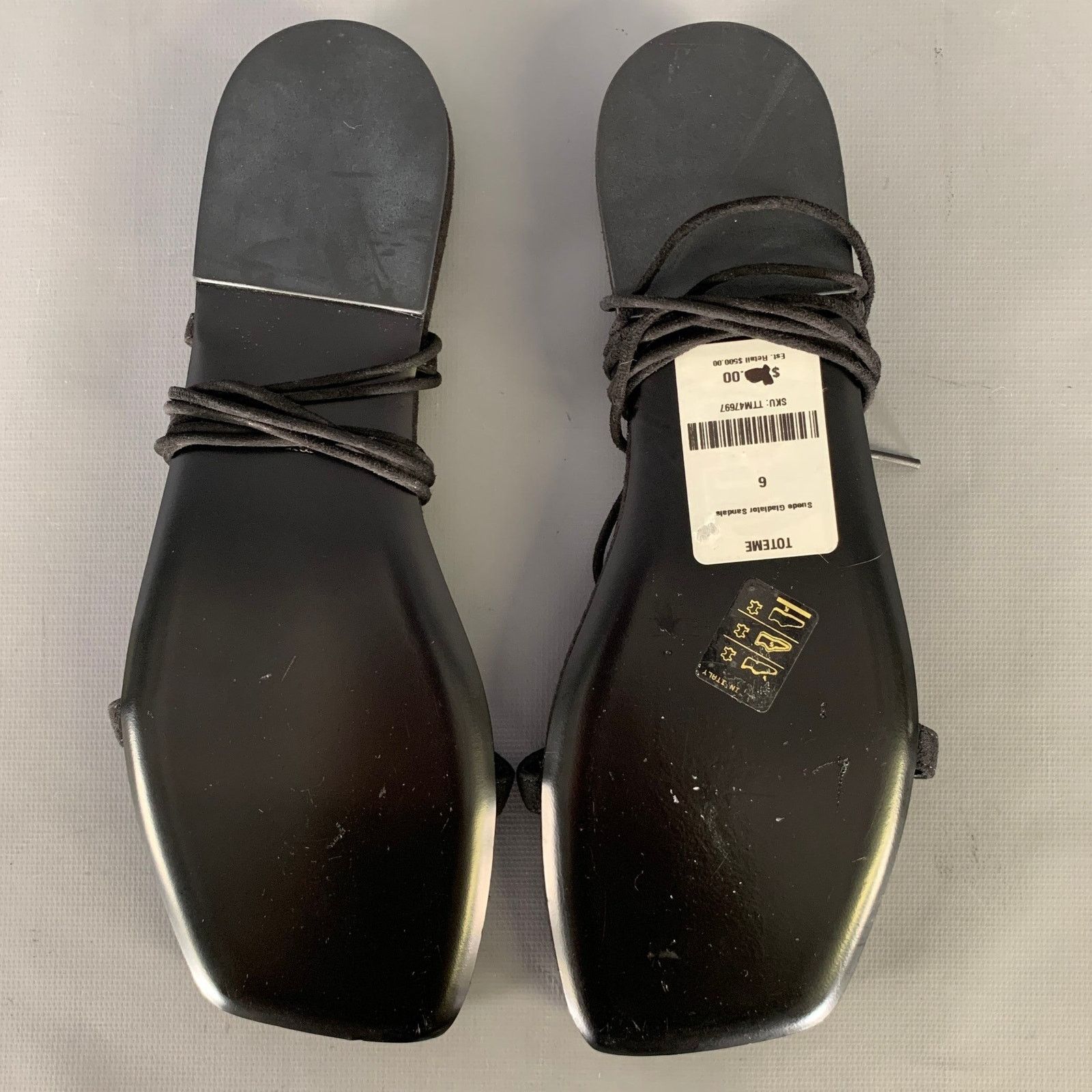 Toteme TOTEME Size 7.5 Black Leather Suede Strappy Sandals Size US 7.5 / IT 37.5 - 5 Thumbnail
