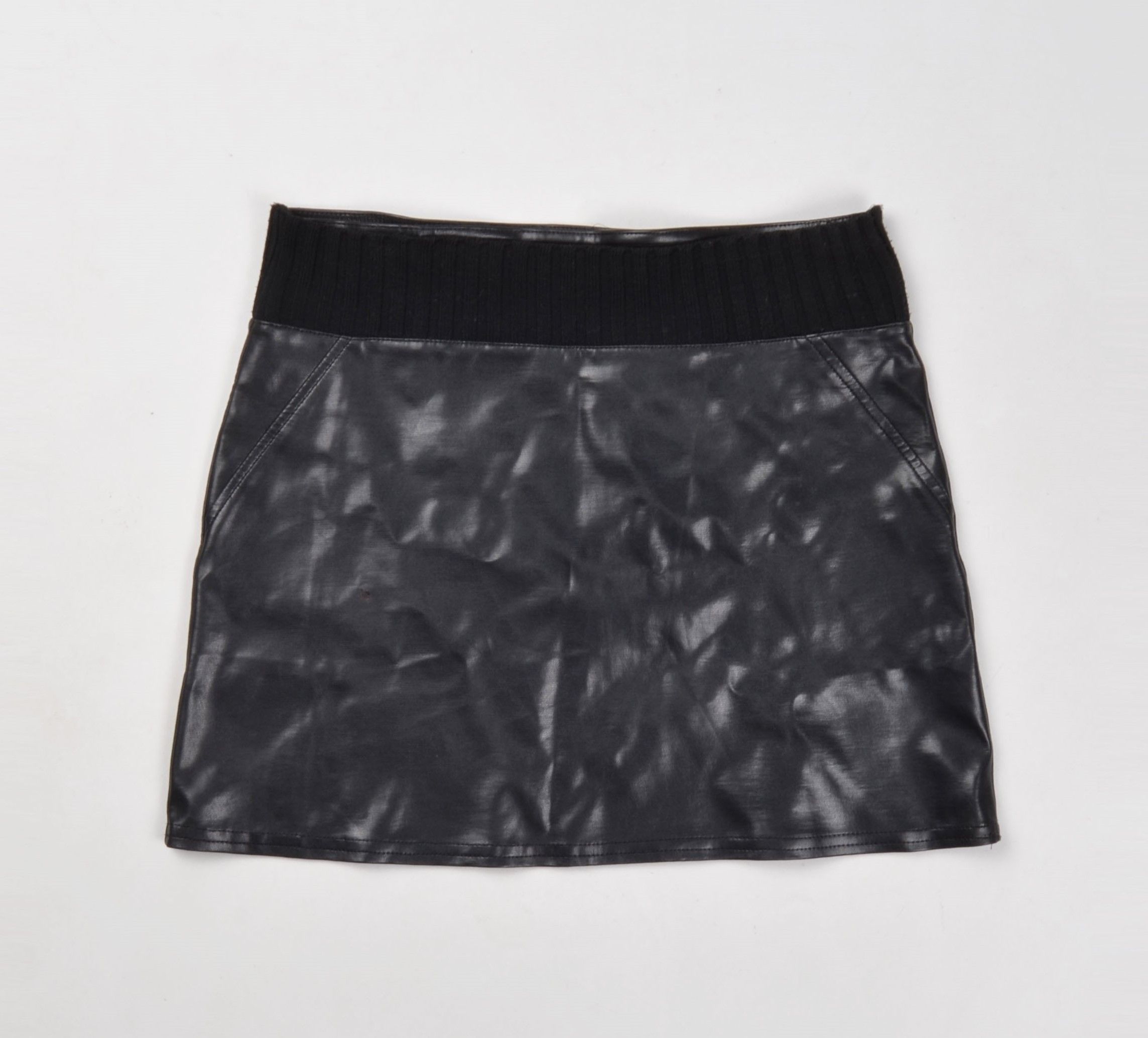 Morgan De Toi Morgan De Toi Vintage Y2K Black Faux Leather Mini Skirt Size 29" - 1 Thumbnail