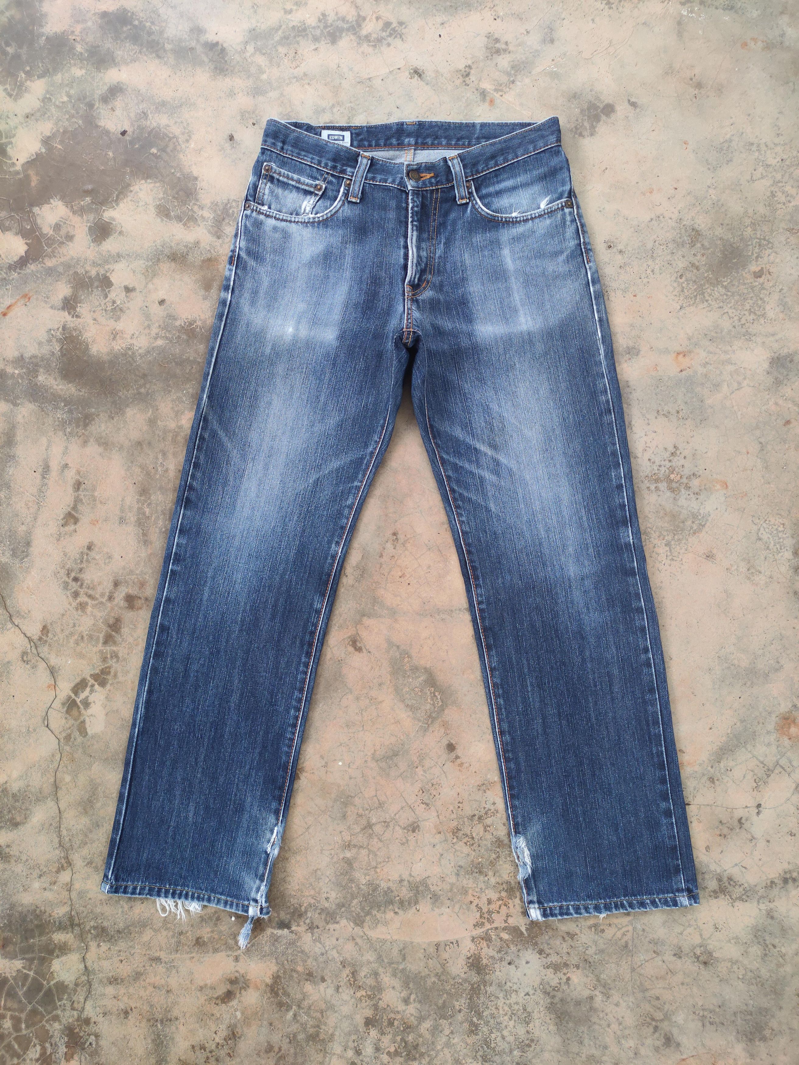 Edwin VINTAGE EDWIN FADED DISTRESSED JEANS DENIM PANTS Size US 32 / EU 48 - 2 Thumbnail