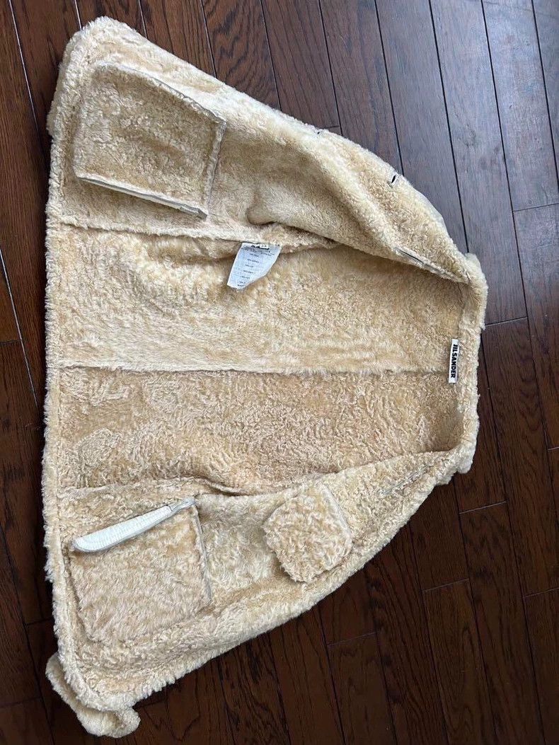 Jil Sander Jil Sander Cream-colored leather fur jacket top Size 4XL / US 24-26 - 4 Thumbnail