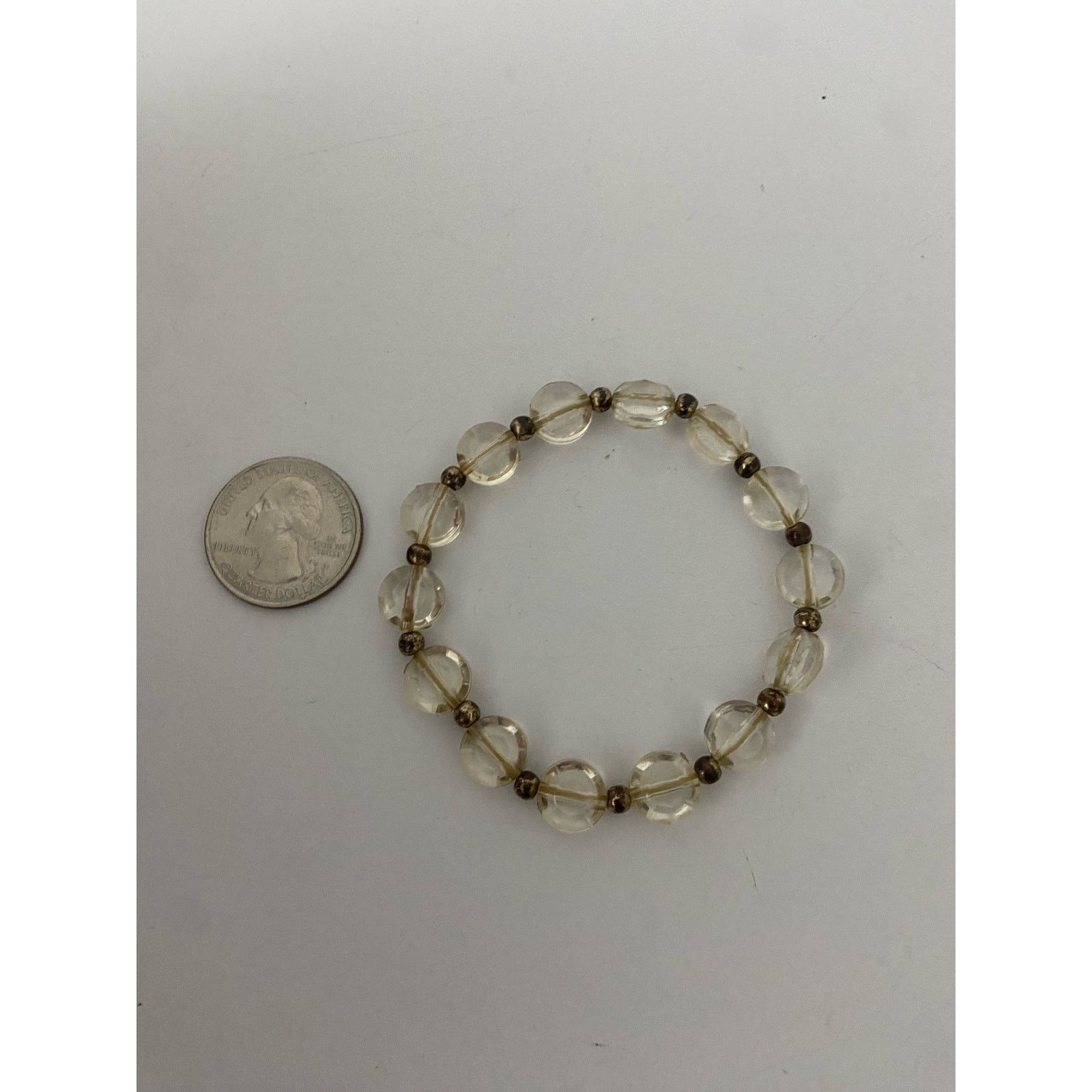 Other Vintage clear and gold bead bracelet Size ONE SIZE - 4 Thumbnail