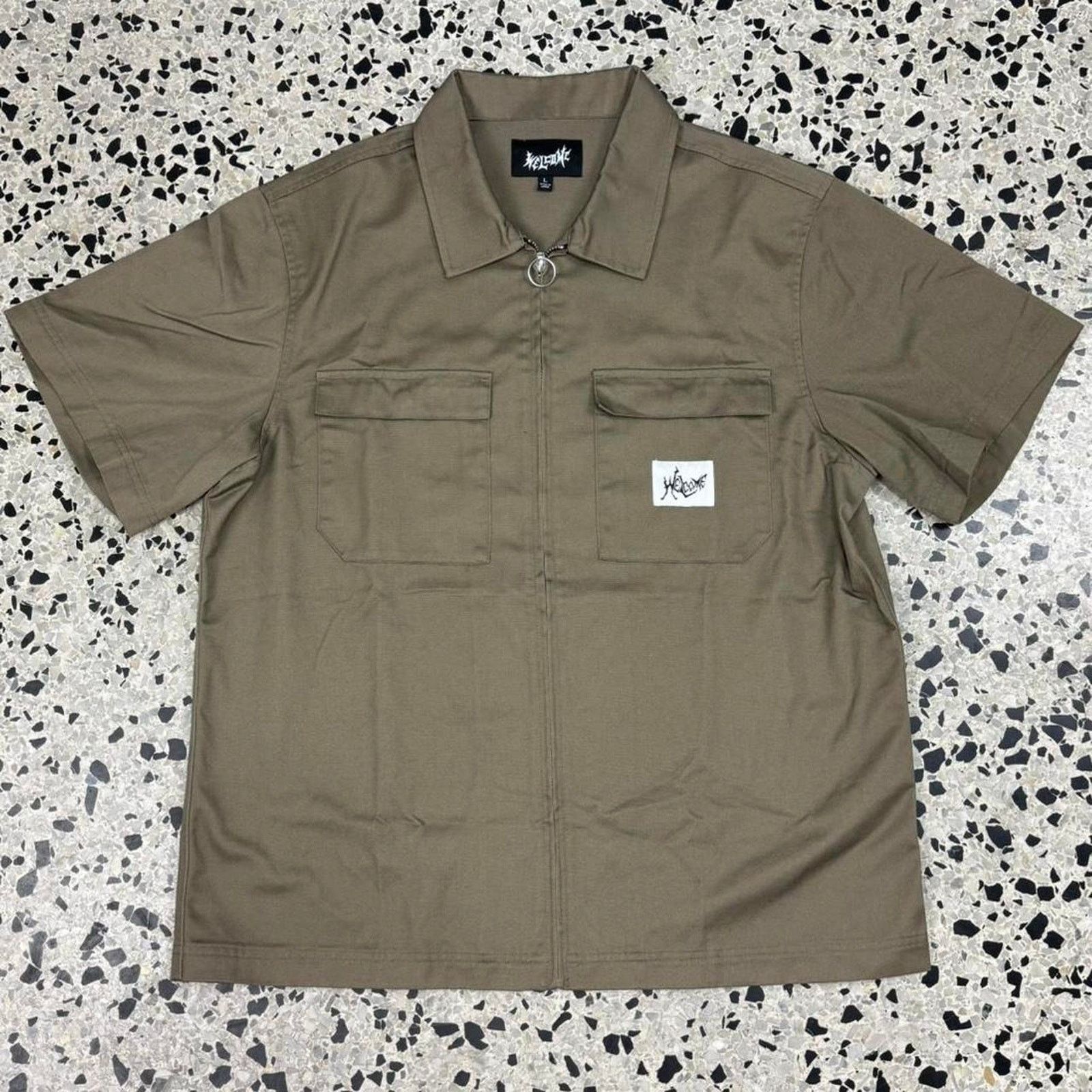 Welcome Skateboards WELCOME SKATEBOARDS NEPHILIM ZIP UP TWILL WORK SHIRT: Size US L / EU 52-54 / 3 - 3 Thumbnail