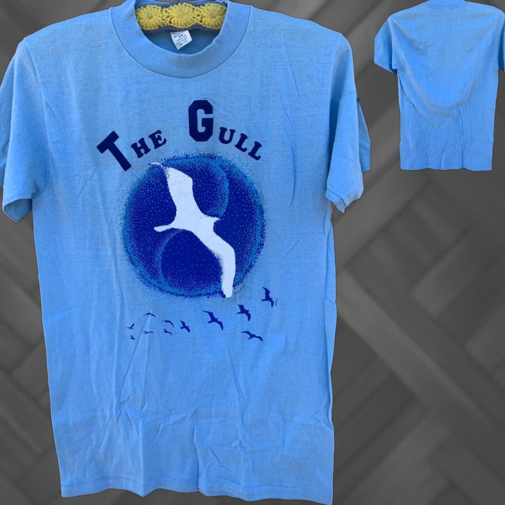 Vintage VINTAGE The Gull seagull seagulls graphic t-shirt c. INSTA 73 size M 1970s 70s blue unisex shirt graphic tee 1970s Mens Womens Boys Girls Size US M / EU 48-50 / 2 - 1 Thumbnail