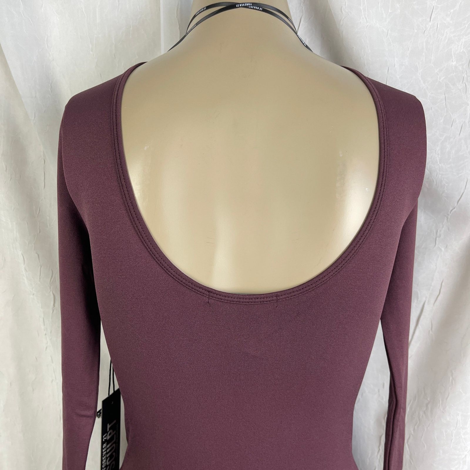 Forever 21 Forever 21 Sculpt Butter Seamless Thong Bodysuit Merlot NWT Size S / US 4 / IT 40 - 9 Thumbnail