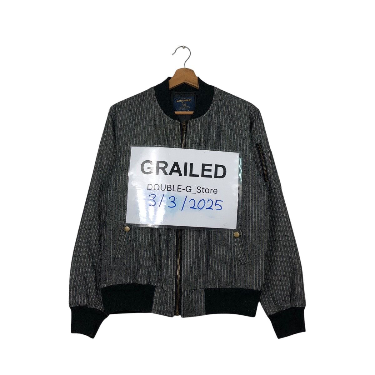 Japanese Brand 📌Vintage Hickory Chore Bomber Jacket Woolrich Issey Miyake Size US M / EU 48-50 / 2 - 1 Thumbnail