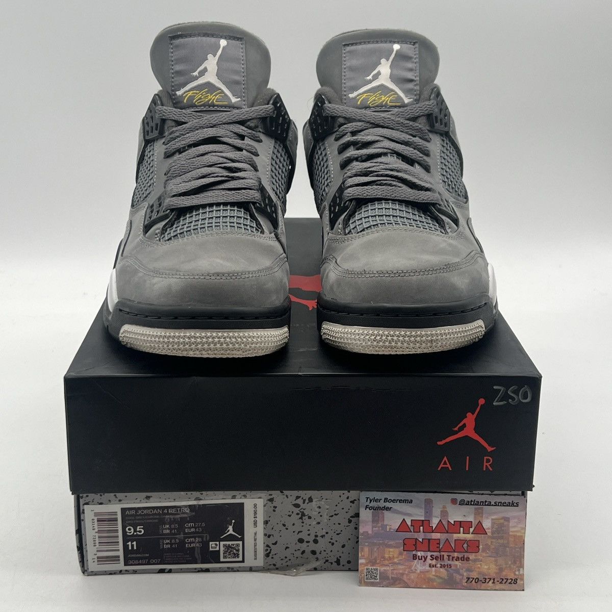 Jordan Brand Air Jordan 4 cool grey Size US 9.5 / EU 42-43 - 2 Thumbnail