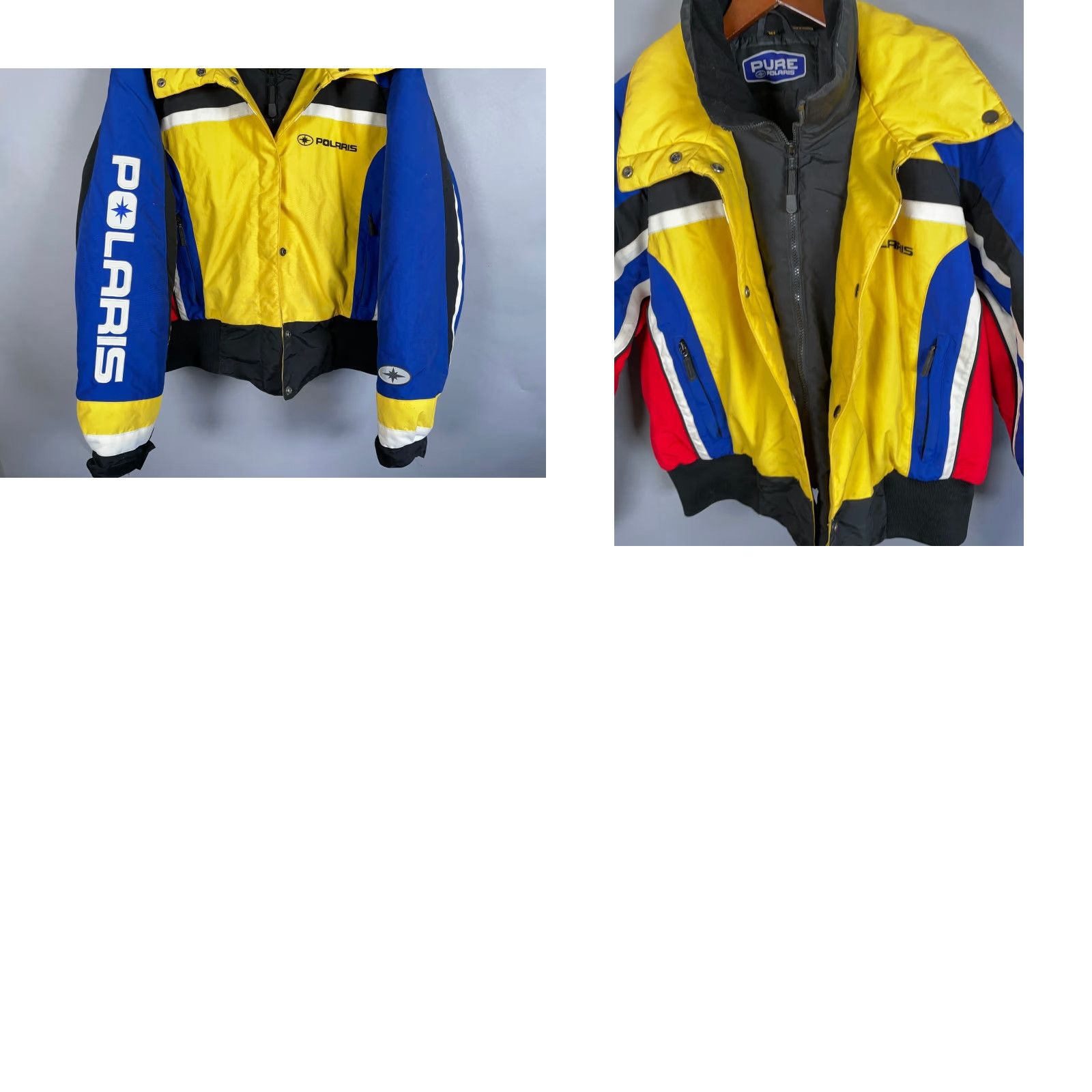 Vintage VINTAGE Polaris Jacket Women XL Yellow Blue Red 90s Bomber Full Zip Insulated Size XL / US 12-14 / IT 48-50 - 10 Thumbnail