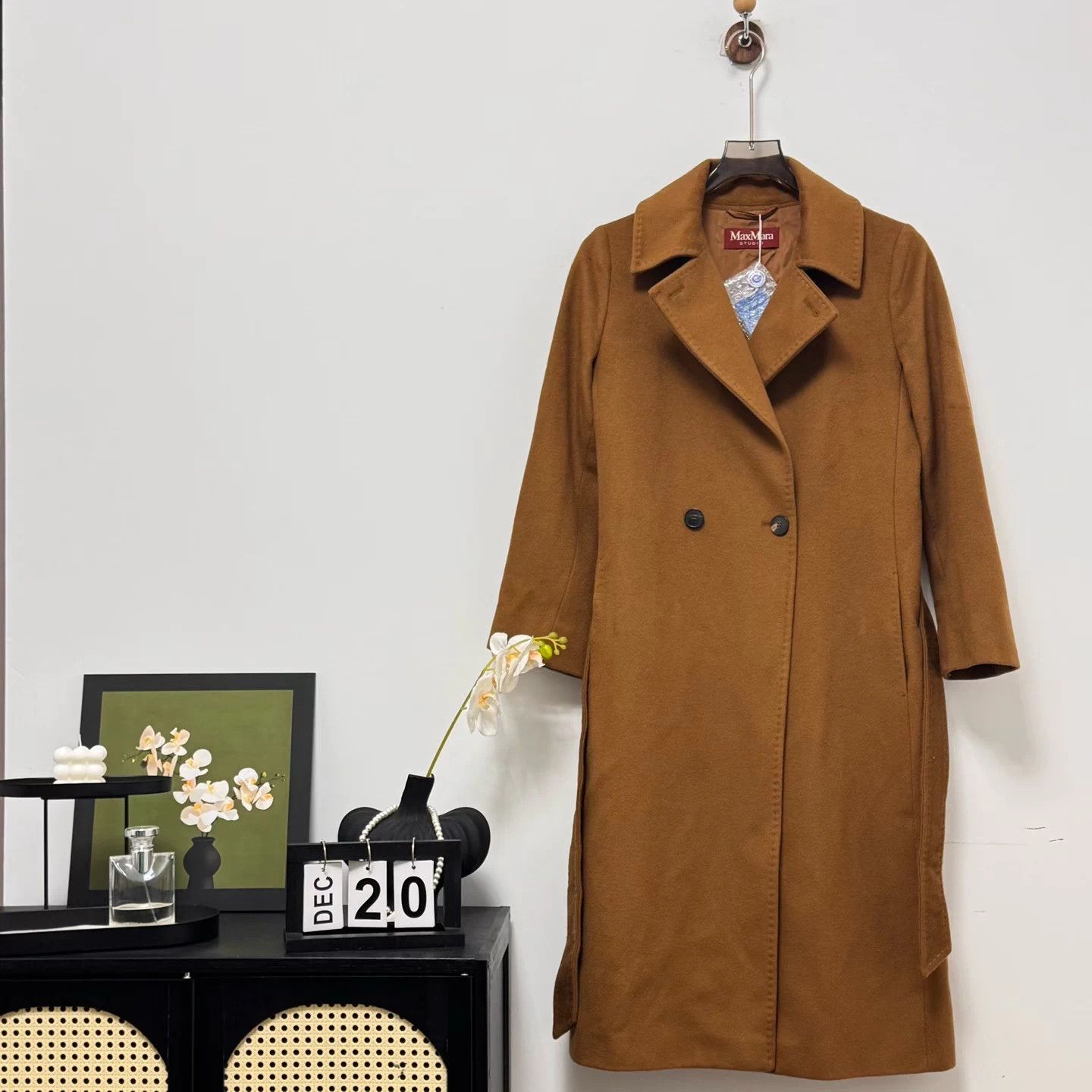 Max Mara Max Mara Khaki Wool Coat - Size 40 - 99% New Size M / US 6-8 / IT 42-44 - 1 Thumbnail