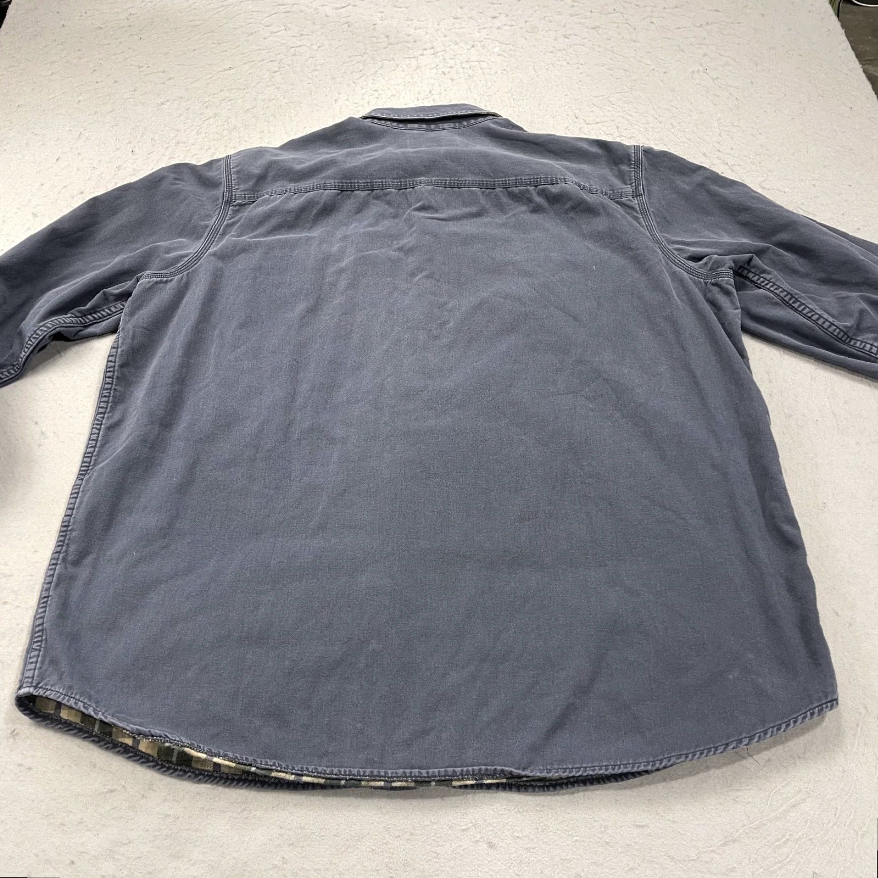 Vintage L.L. Bean Shirt Mens XL Blue Hurricane Cotton Flannel Lined Heavy Workwear Shirt Size US XL / EU 56 / 4 - 5 Thumbnail