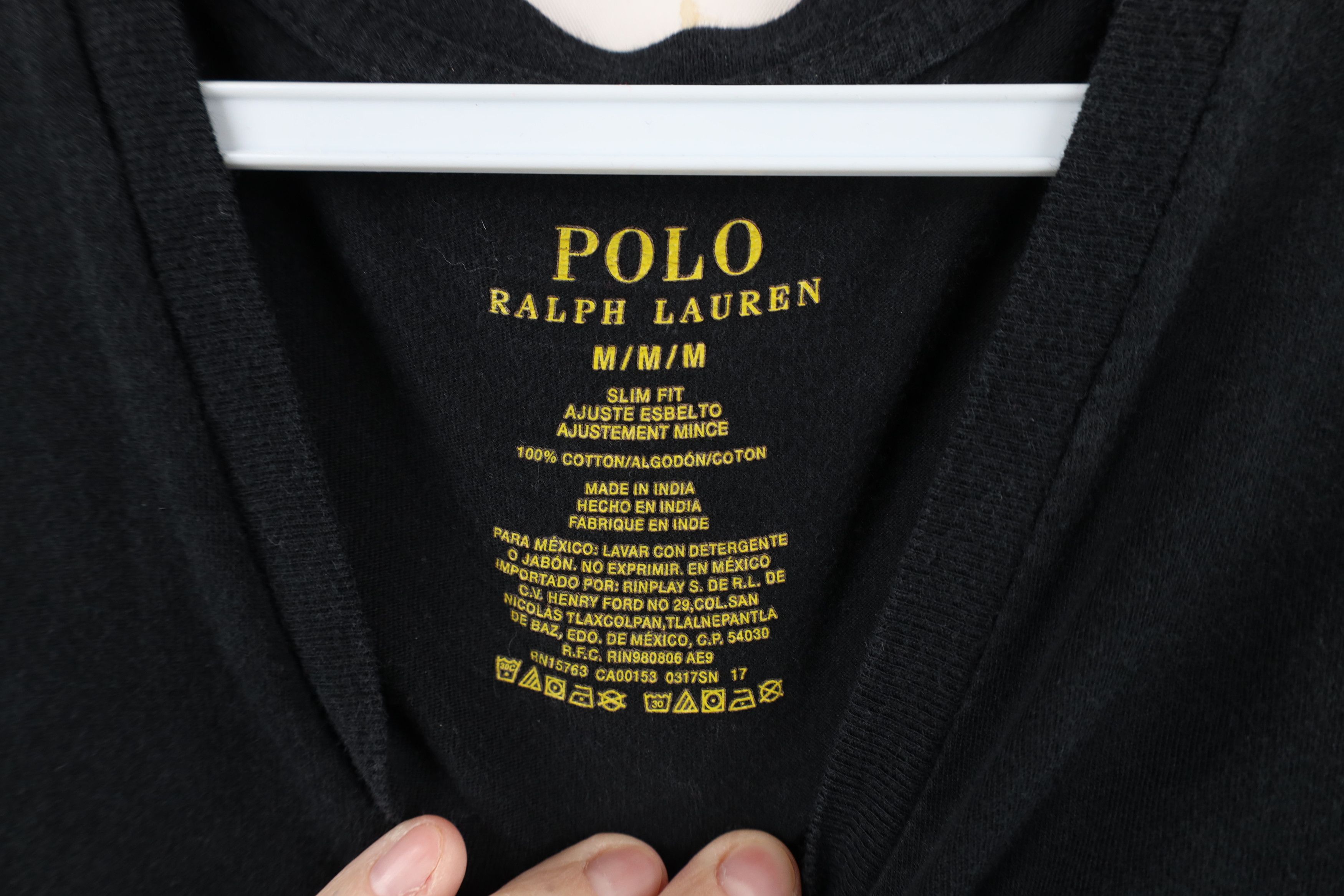 Ralph Lauren × Vintage Vintage Y2K Ralph Lauren Faded Short Sleeve V-Neck T-Shirt Size US M / EU 48-50 / 2 - 9 Thumbnail