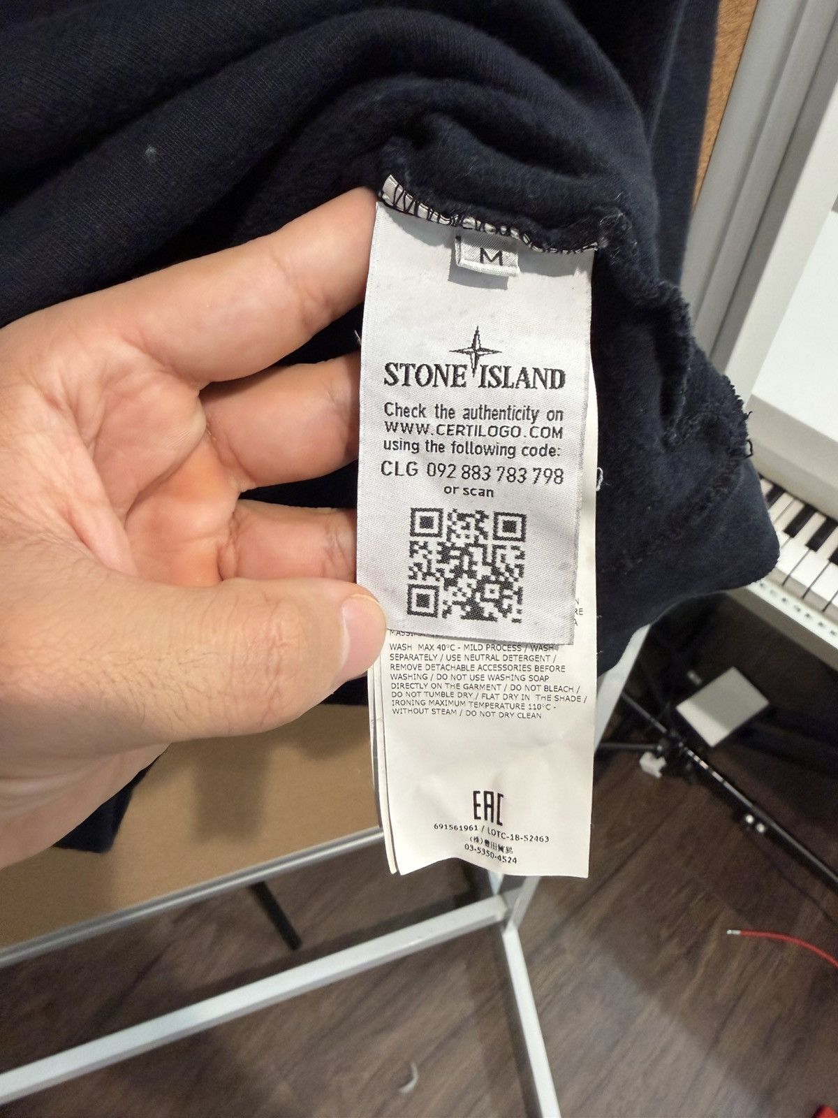 Stone Island Stone Island Black Hoodie Size US M / EU 48-50 / 2 - 3 Thumbnail