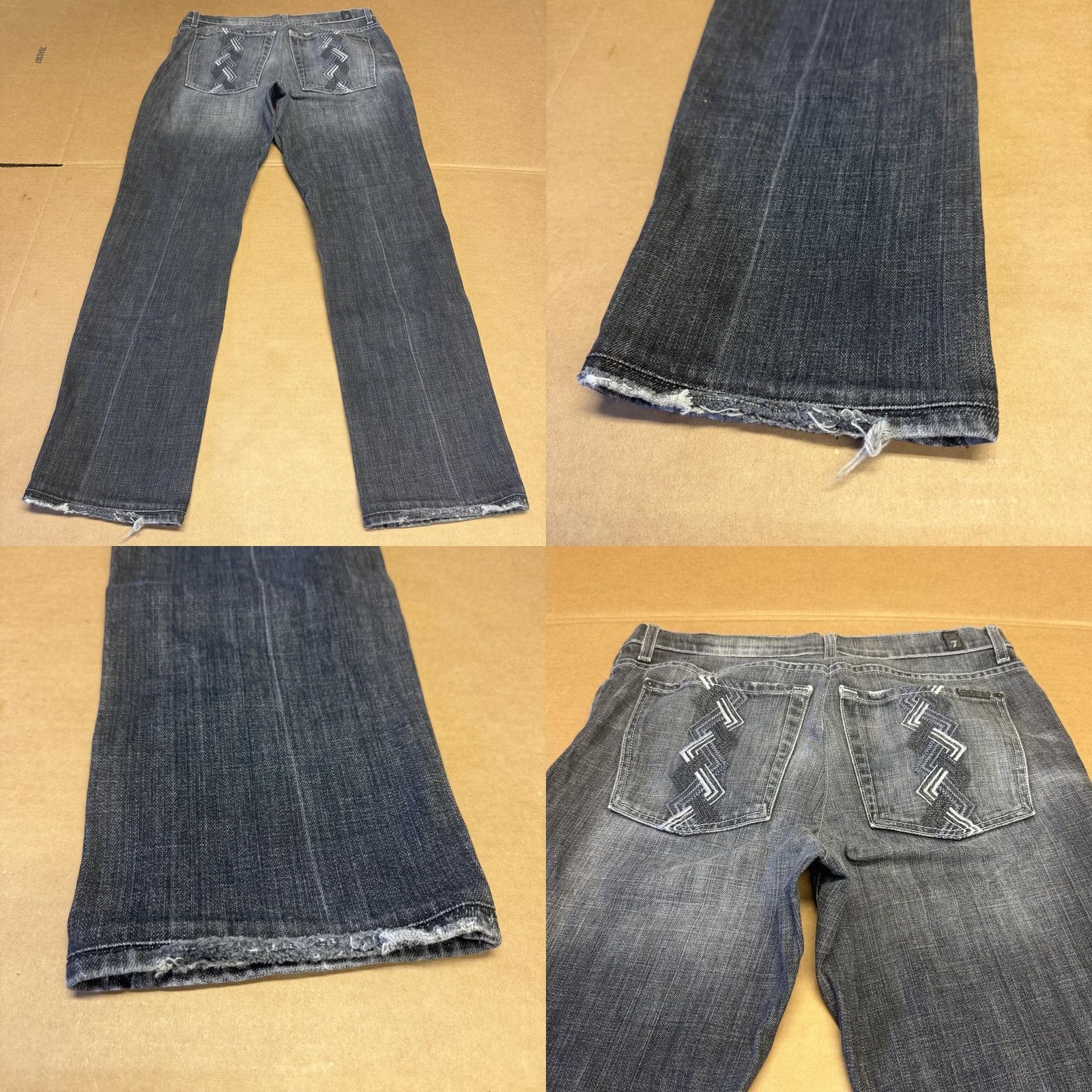 7 For All Mankind 7 For All Mankind Jeans Mens 32x29 Gray Medium Wash Straight Fit Stretch Denim Size US 32 / EU 48 - 9 Thumbnail