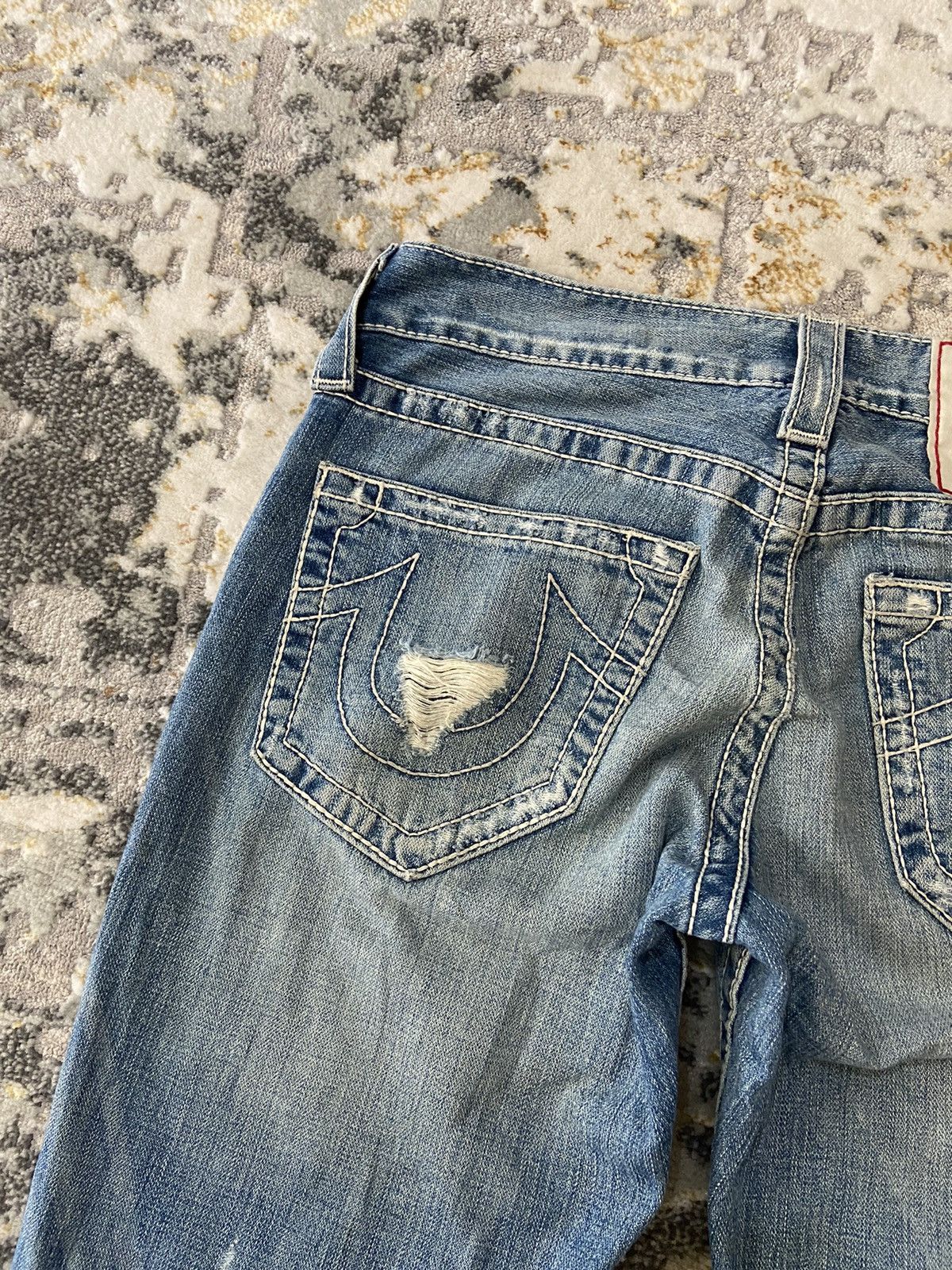 If Six Was Nine × Other × True Religion Y2K REVIVAL FLARE WASH DENIM JEANS Size US 34 / EU 50 - 5 Thumbnail