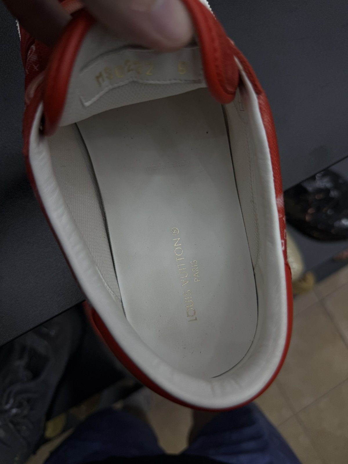 Louis Vuitton Louis Vuitton Red Bandanna Low Top Sneakers 8LV/9US Size US 9 / EU 42 - 14 Thumbnail