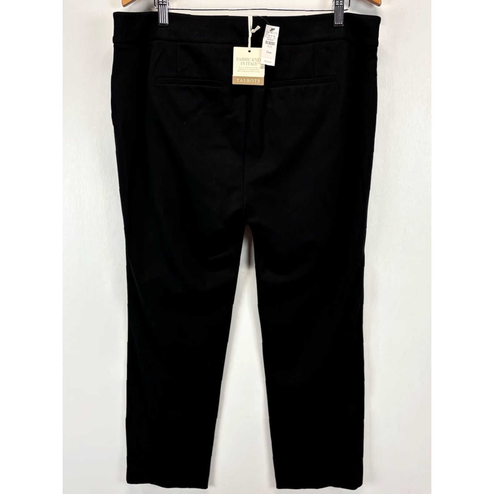 Talbots Talbots Dress Pants Pants 14W Plus Black Women’s Career Business Knit Rayon Flat Front Solid Solid Pattern Zip - Mens? Size 36" / US 14 / IT 50 - 3 Thumbnail