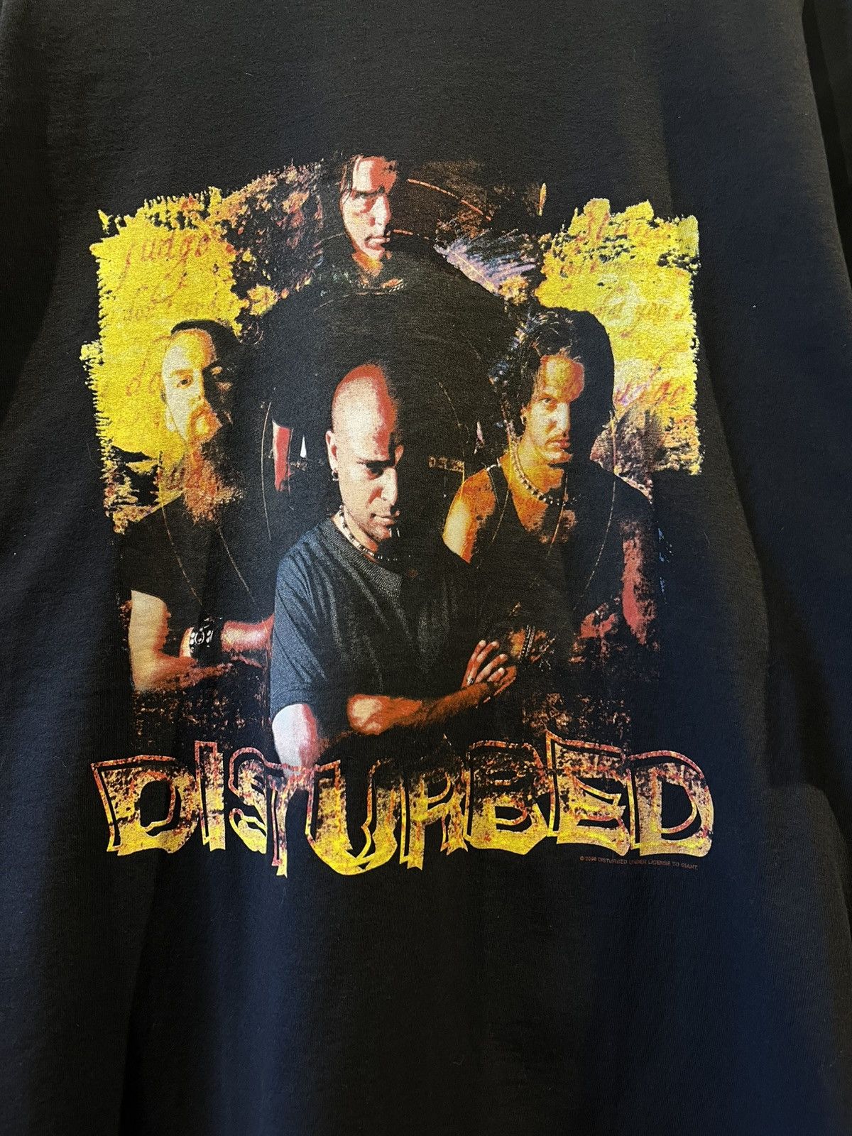 Band Tees × Giant × Vintage 2000 Disturbed T-shirt Size US XL / EU 56 / 4 - 2 Thumbnail