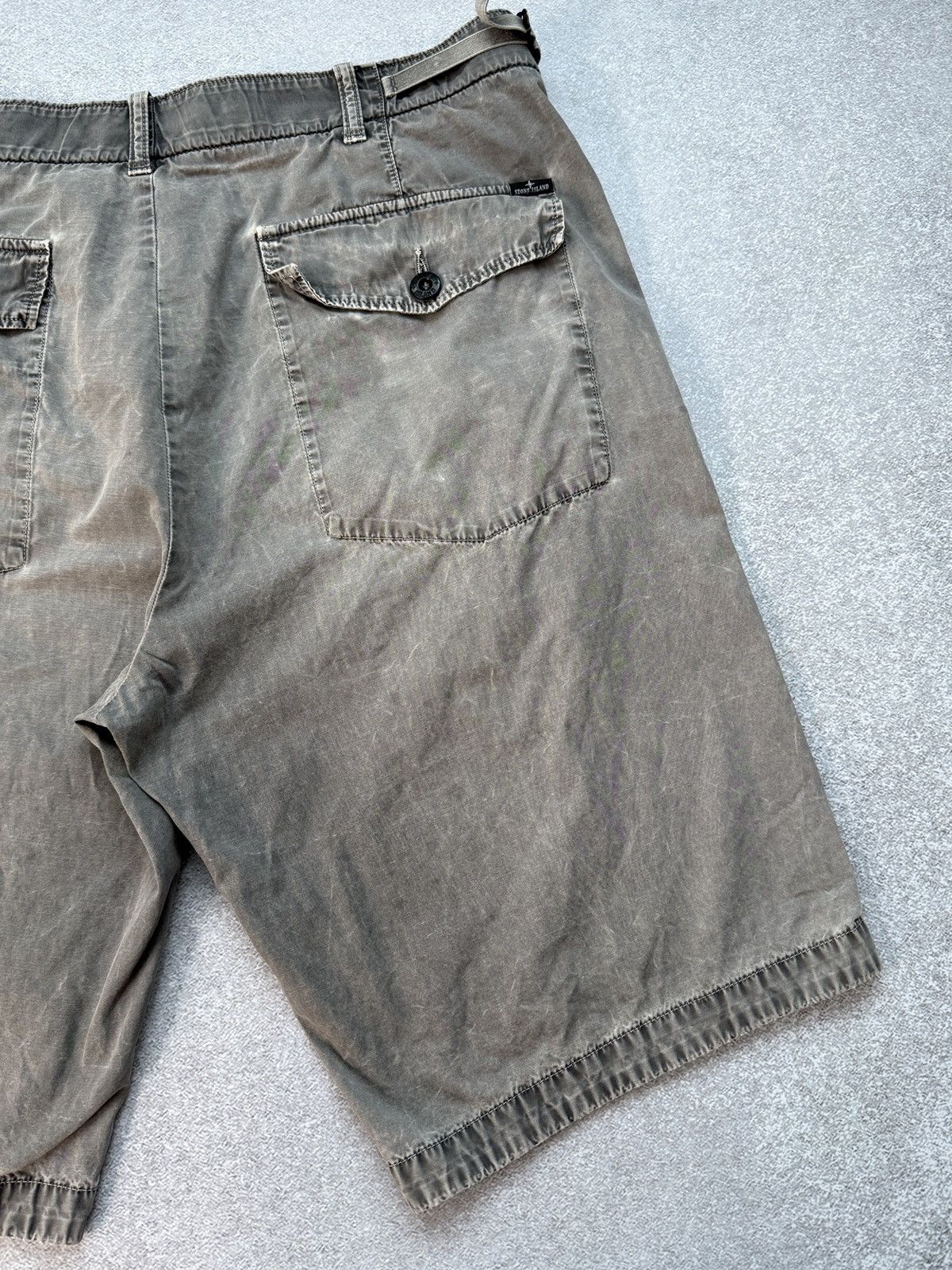 Stone Island Vintage Stone Island Chino Shorts Grey Garment Dyed Men’s Size US 33 - 17 Thumbnail