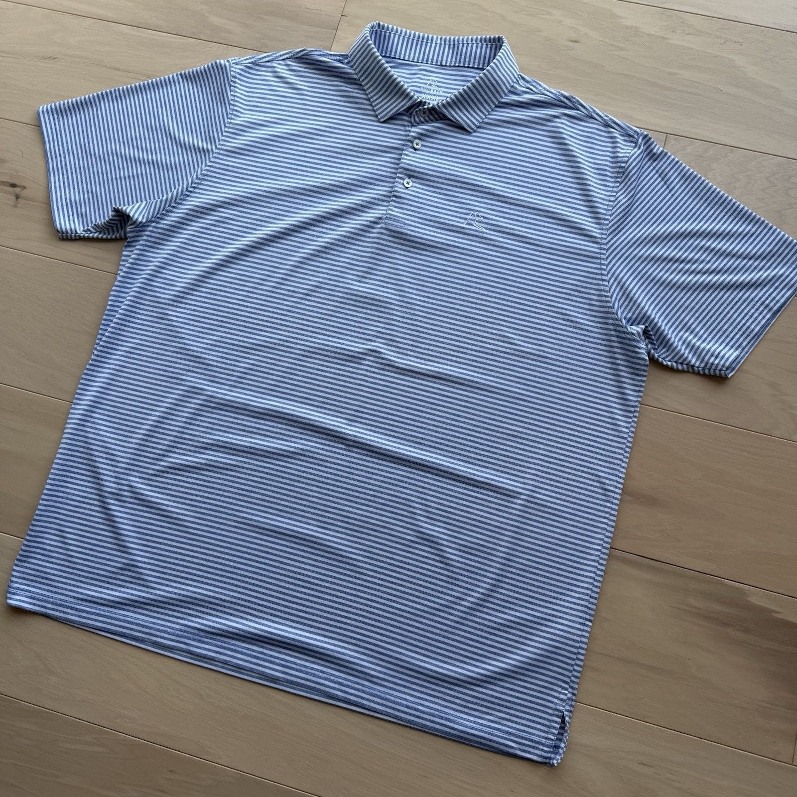 Other Rhoback Polo Shirt 3XL White Blue Striped Golf Tennis Size US XXL / EU 58 / 5 - 8 Thumbnail