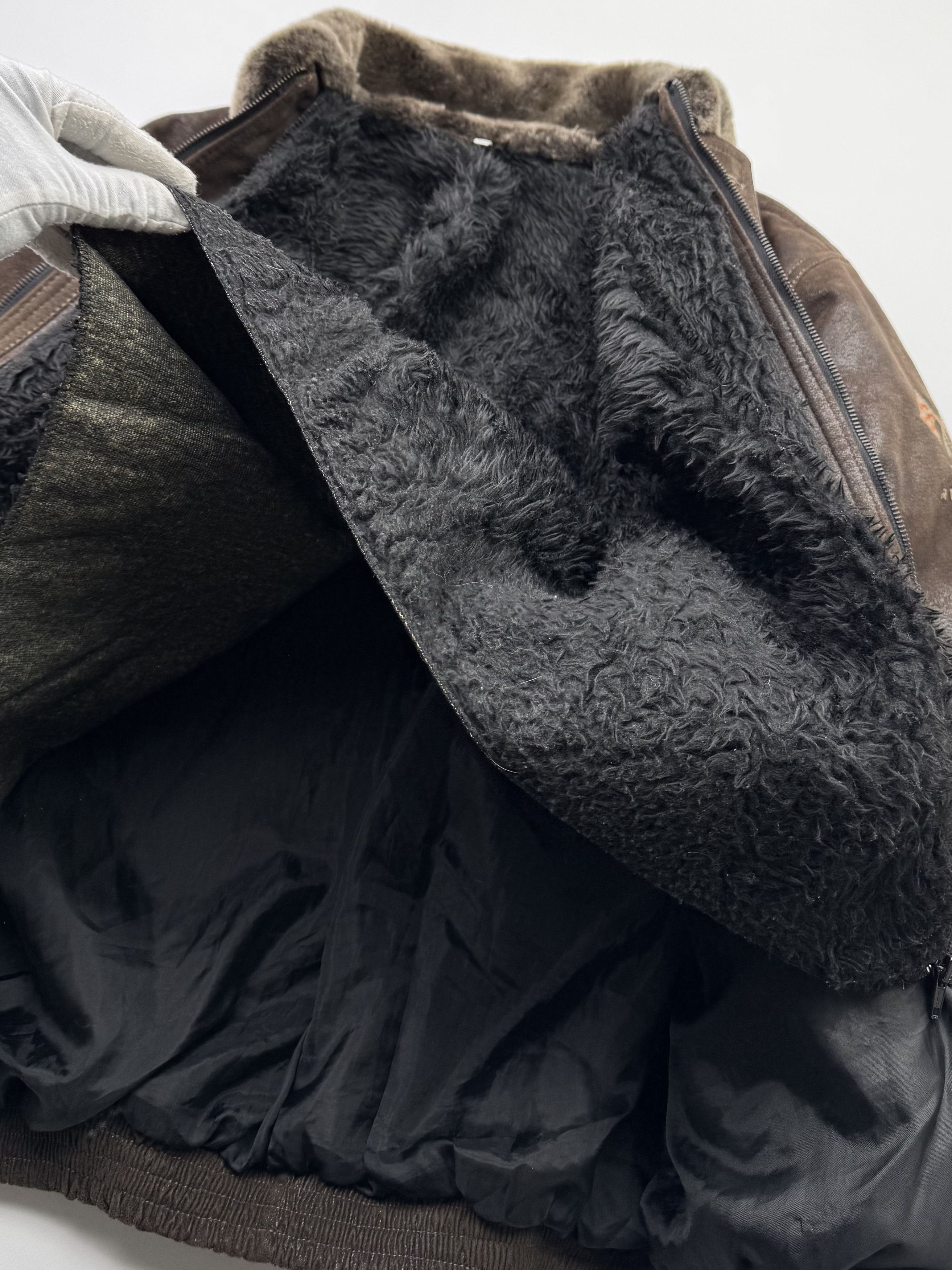 Japanese Brand Vintage Bomber Jacket With Faux Fur Neck B522(V179)E2 Size US XXL / EU 58 / 5 - 9 Thumbnail