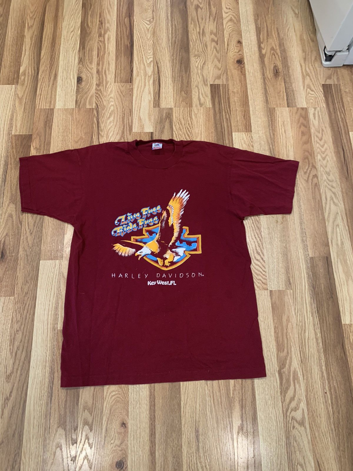 Fruit Of The Loom × Harley Davidson × Vintage Vintage “Live Free” Harley Davidson Tee Size US L / EU 52-54 / 3 - 1 Thumbnail