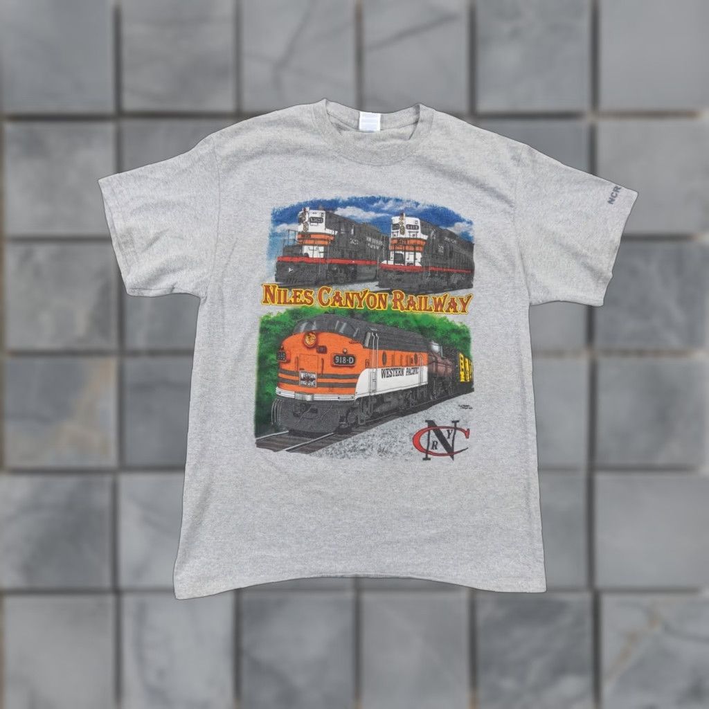 Port & Company Niles Canyon Railway Shirt Adult Large Gray Trains Railroad Graphic Tee Mens Size US L / EU 52-54 / 3 - 1 Thumbnail