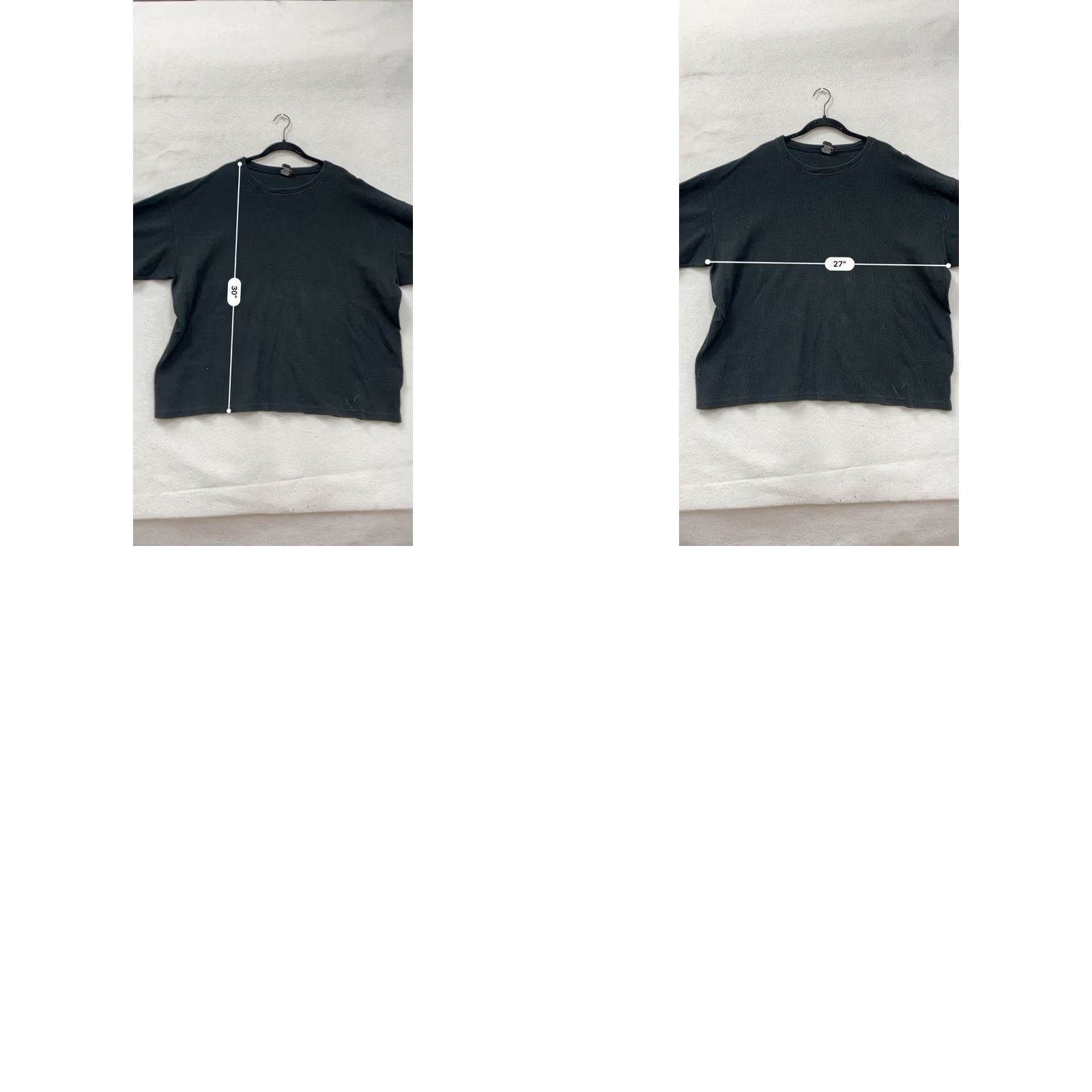 Vintage Sada Shirt 4X Black Long Sleeve Crewneck Waffle Knit #45A Size US XXL / EU 58 / 5 - 8 Thumbnail