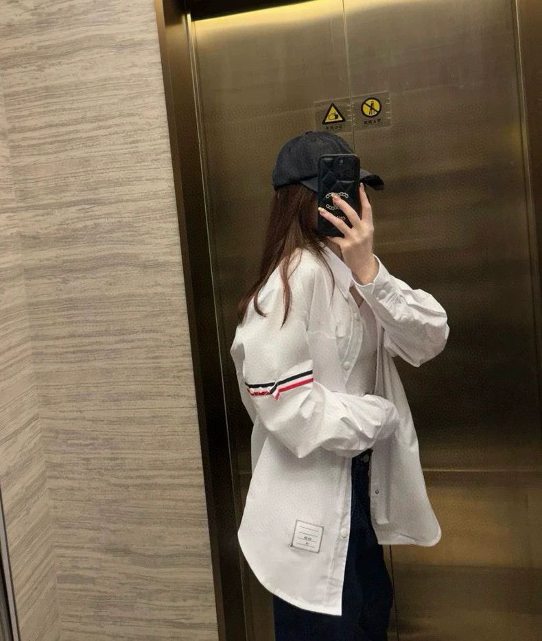 Thom Browne Thom Browne White long-sleeved shirt Size XS / US 0-2 / IT 36-38 - 8 Thumbnail
