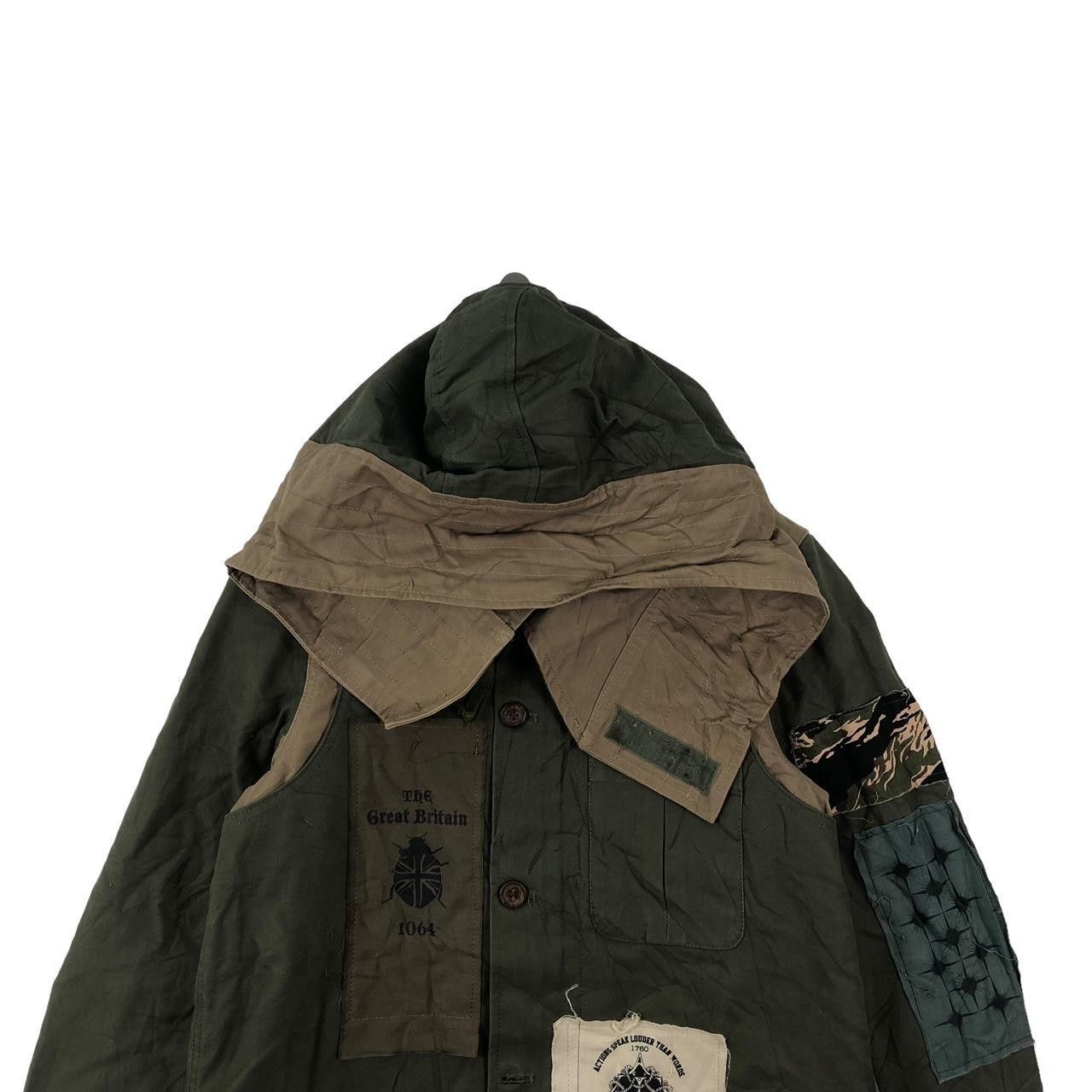 And A AND ALSO JAPAN Dole Project Patchwork Trench Coat Parka Cape Size S / US 4 / IT 40 - 3 Thumbnail