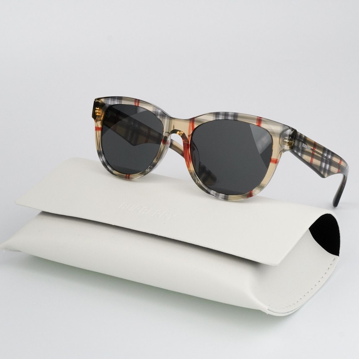 Burberry NEW Burberry BE4432U 412287 Grey Oval Women Sunglasses Size ONE SIZE - 1 Thumbnail