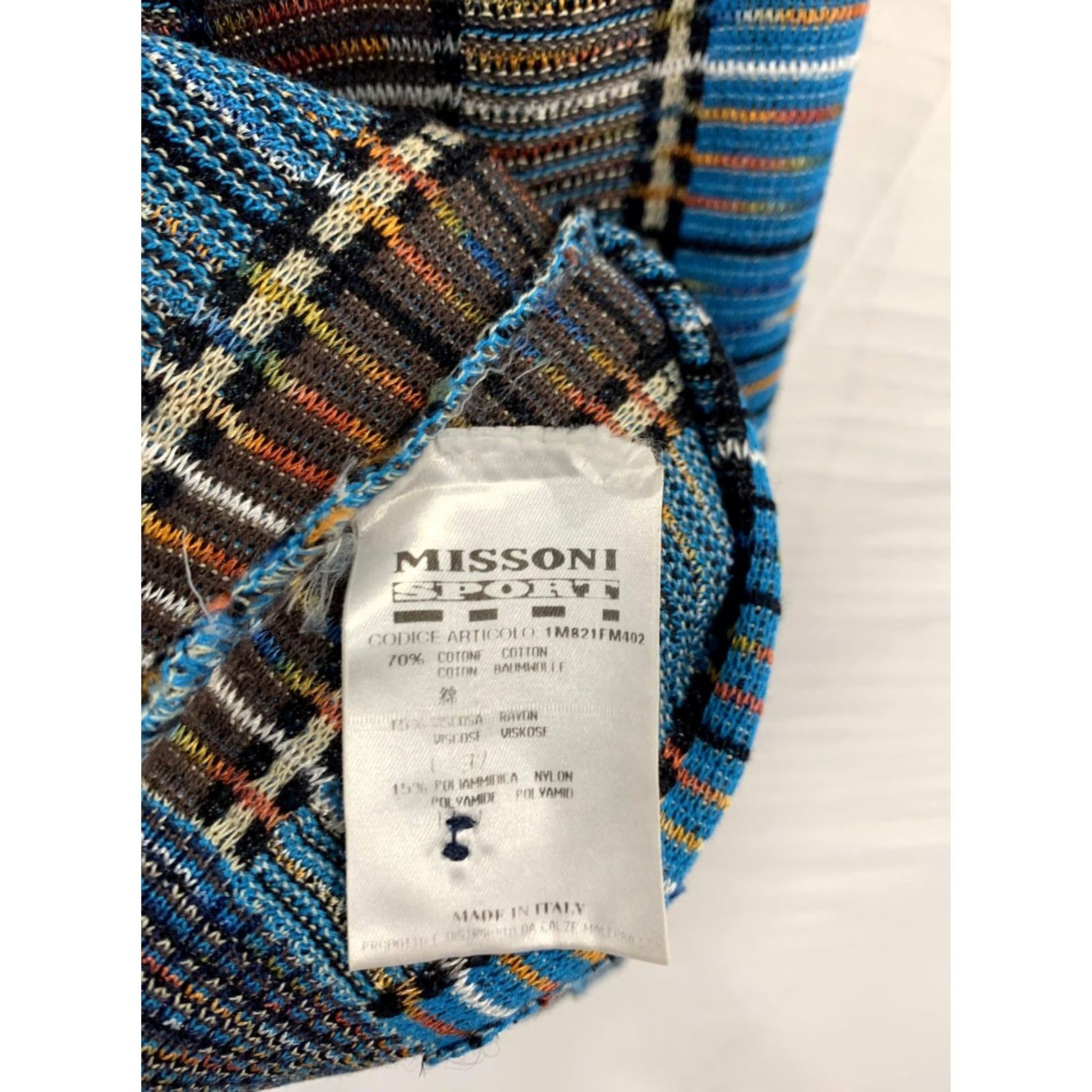 Missoni Missoni Sport Cardigan Sweater Italy Multicolor Knit Blue XL Men Adults 51 Chest Button Front Relaxed Knit Pattern 70% Cotton Rayon Nylon Green? Size US XL / EU 56 / 4 - 4 Thumbnail