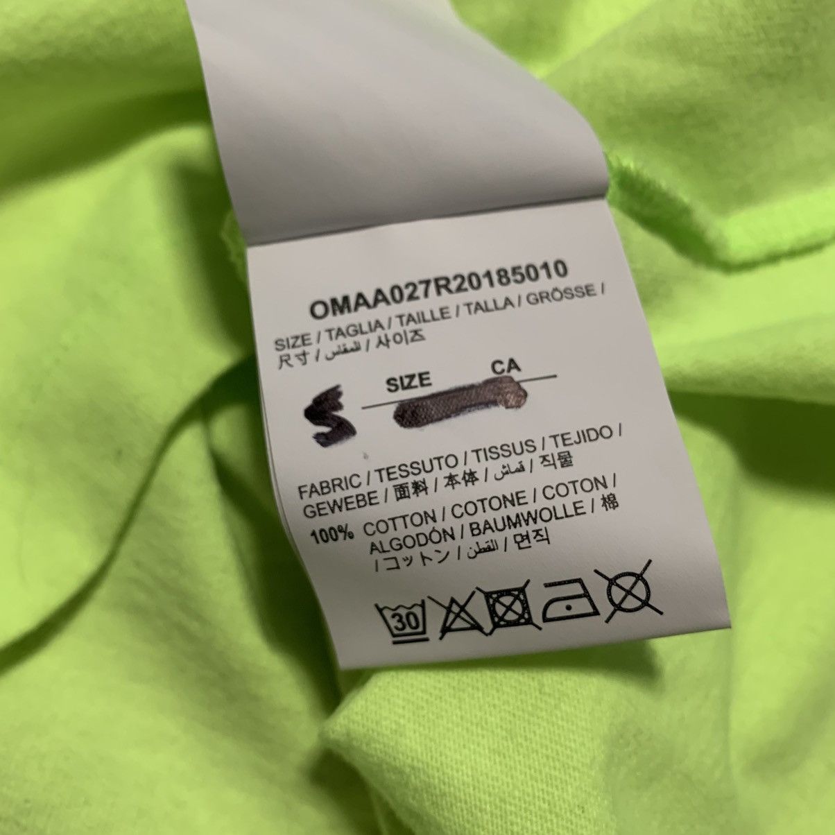 Off-White Off White Small Arrows Graphic Neon Green Tee Virgil Abloh Size US S / EU 44-46 / 1 - 9 Thumbnail