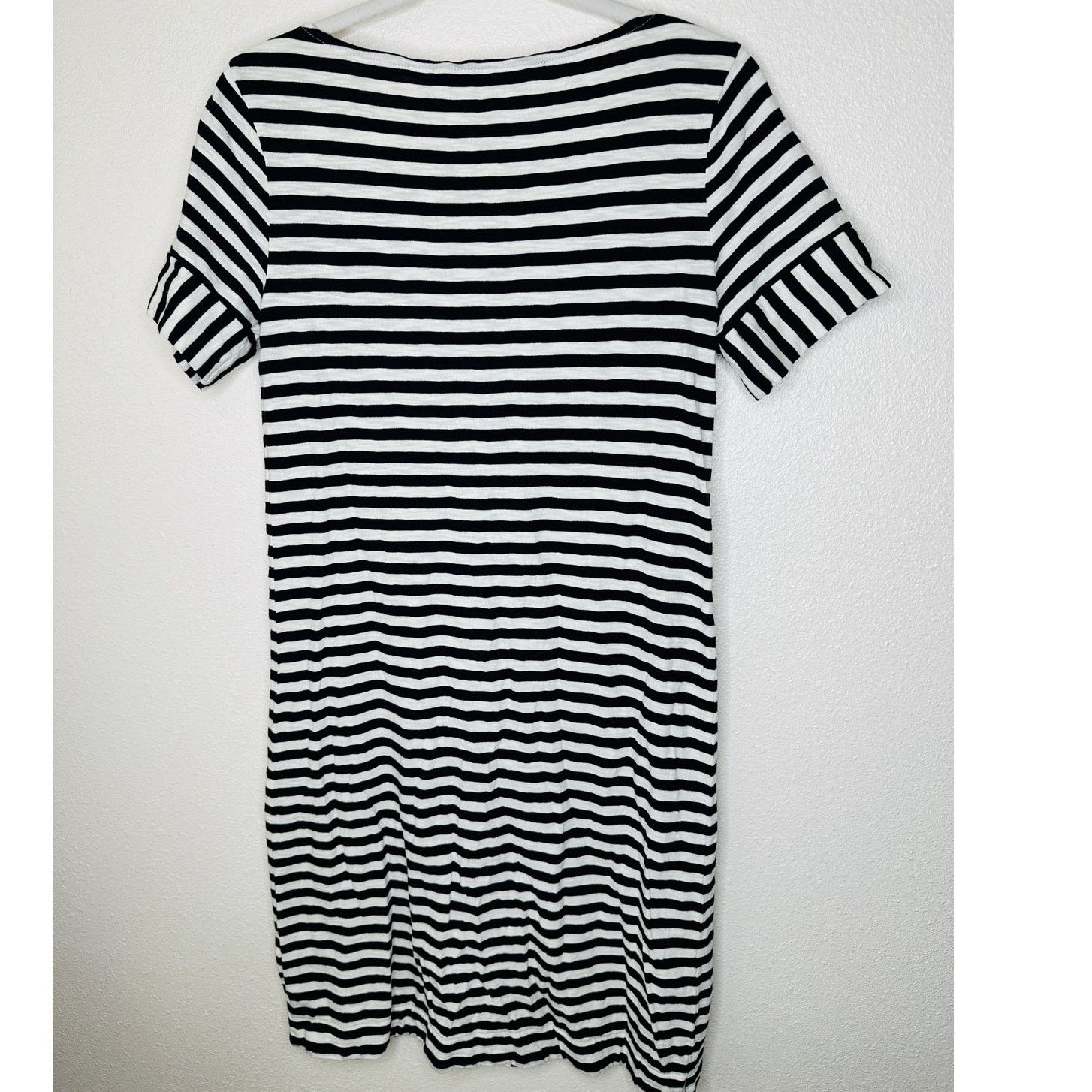 Boden Boden Ivory & Black Stripe Short Sleeve T-Shirt Dress 6 L Size M / US 6-8 / IT 42-44 - 6 Thumbnail