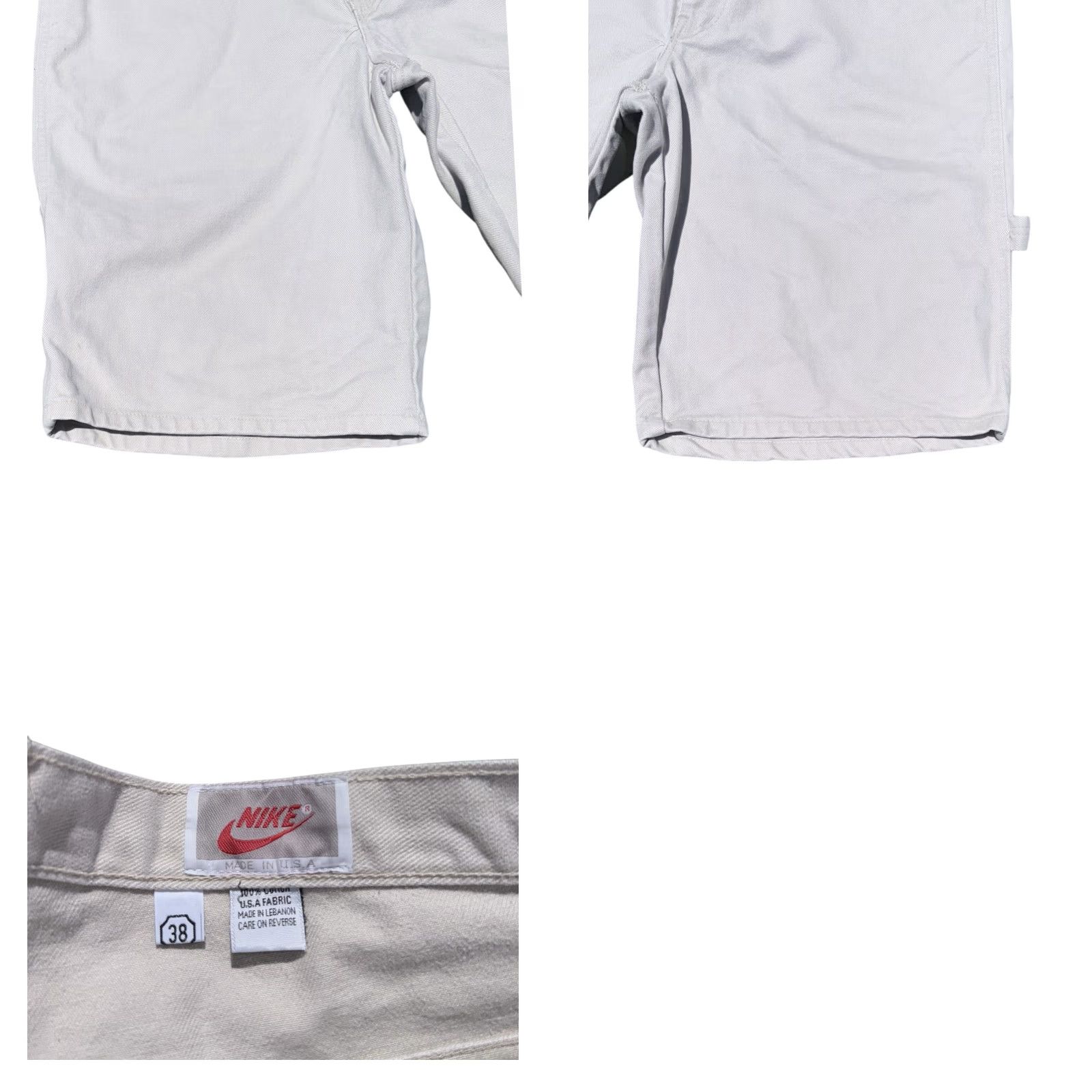 Nike VINTAGE Nike Cargo Shorts Men 38 Beige 90s Embroidered RARE Air Uptempo Y2K Style Size US 38 / EU 54 - 8 Thumbnail