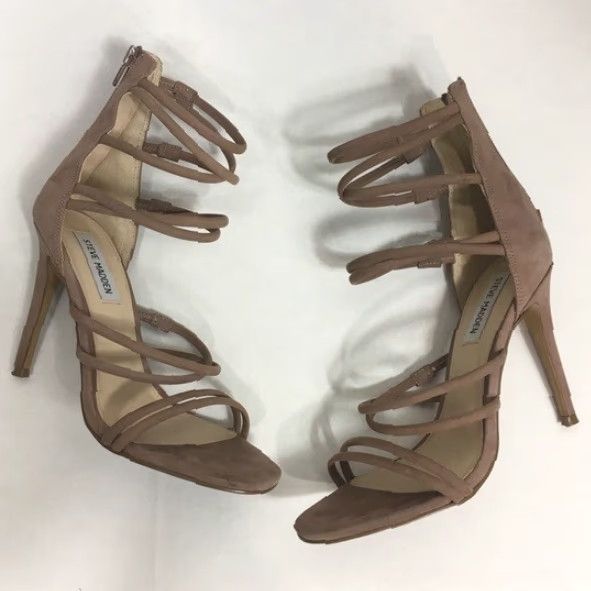 Steve Madden Steve Madden Womens Tito Sandal,4.5 Stiletto,Open Toe-Blush NUBK -Size 10 M 10 Size US 10 / IT 40 - 2 Thumbnail