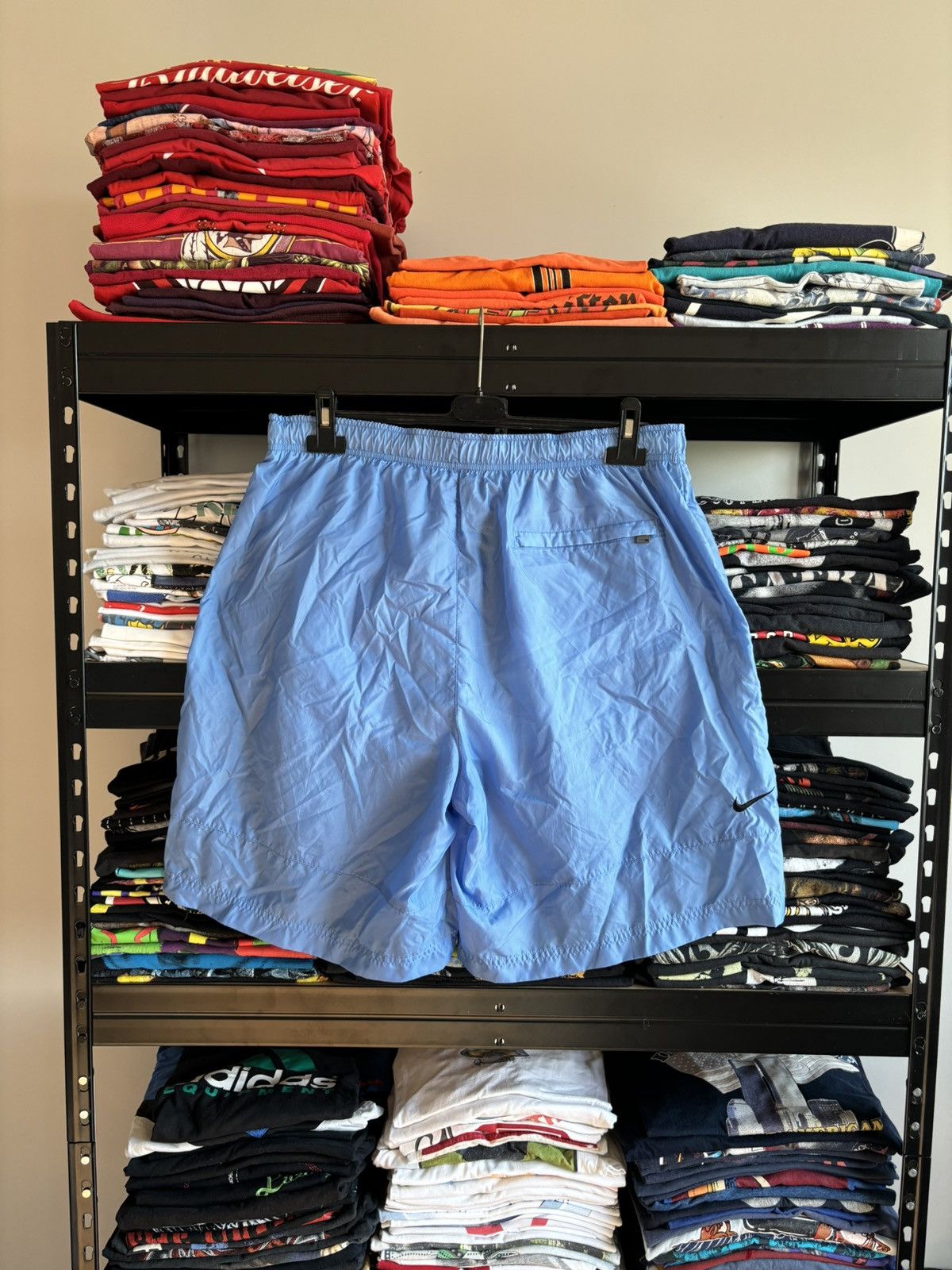 Nike NIKE VINTAGE SWOOSH BABY BLUE SHORTS Size US 34 / EU 50 - 1 Thumbnail