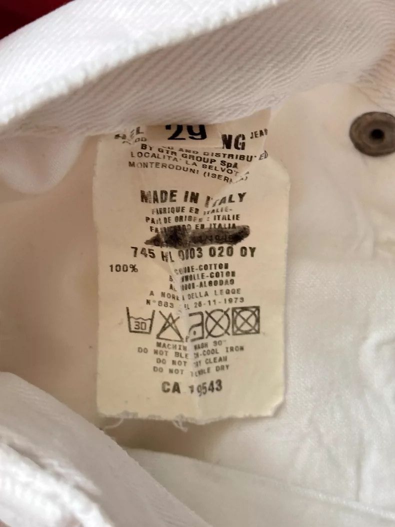 Helmut Lang HELMUT LANG White ink-painted jeans Size US 29 - 7 Thumbnail