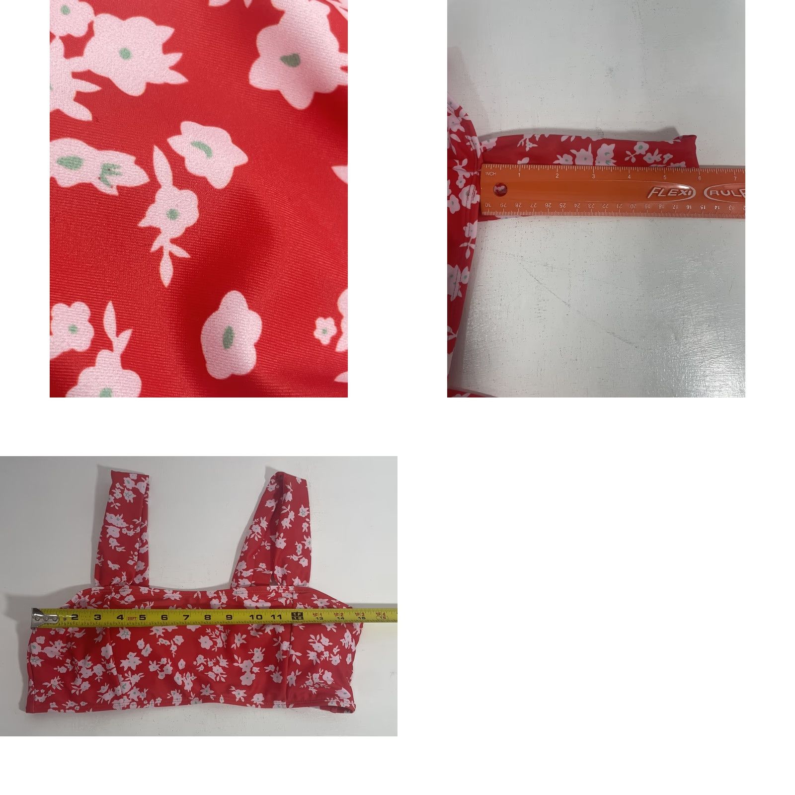 Shein shein bikini 2 piece swimsuit Large floral red white green nwot padded new Woman Bikini Top Bottoms VIP Beach 2010s Mens Womens Girls Boys unsure Size ONE SIZE - 11 Thumbnail