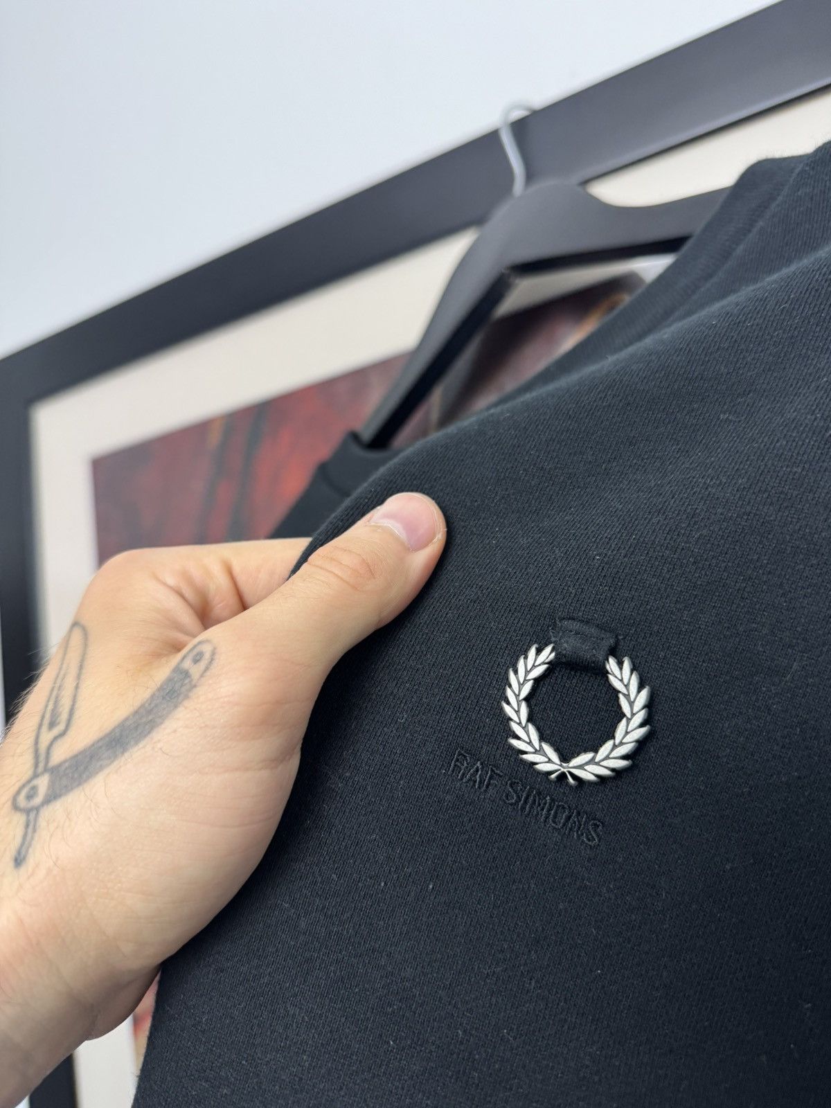 Fred Perry × Raf Simons FW19 Raf Simons x Fred Perry Mini Logo Oversize Crewneck Size US XL / EU 56 / 4 - 3 Thumbnail