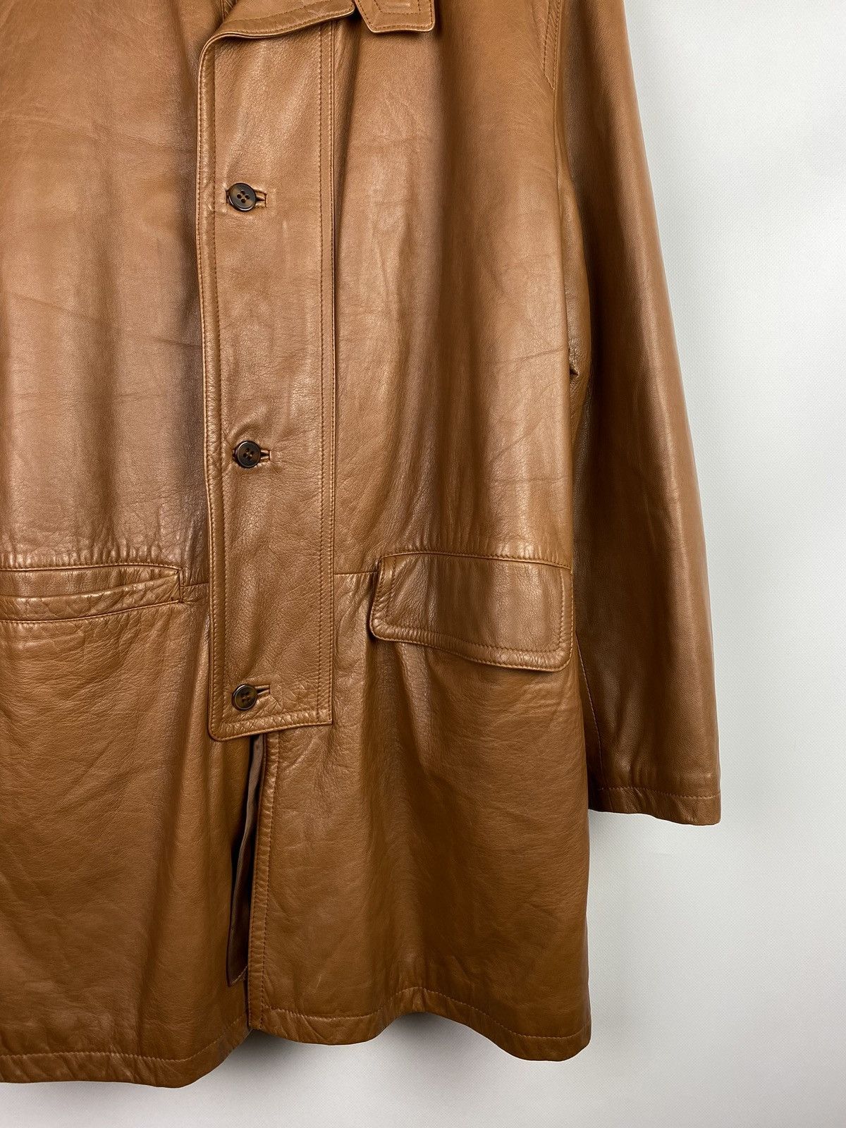 Mandelli Enrico Mandelli vintage real leather men’s coat jacket Size US L / EU 52-54 / 3 - 6 Thumbnail