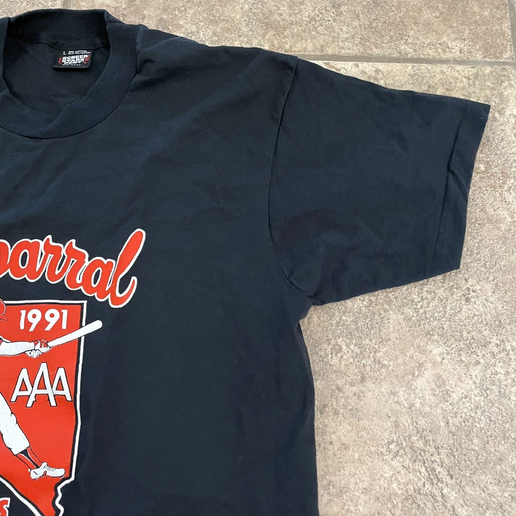 Vintage VINTAGE 1991 Single Stitch Cotton Tee USA Graphic Shirt Mens Size L Black Stitch Tour/Theme USA Size US L / EU 52-54 / 3 - 2 Thumbnail