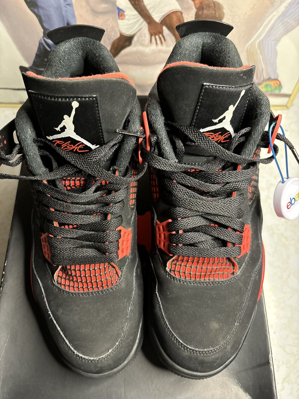 Jordan Brand Jordan Retro 4 ‘red thunder’ Size US 10.5 / EU 43-44 - 2 Thumbnail