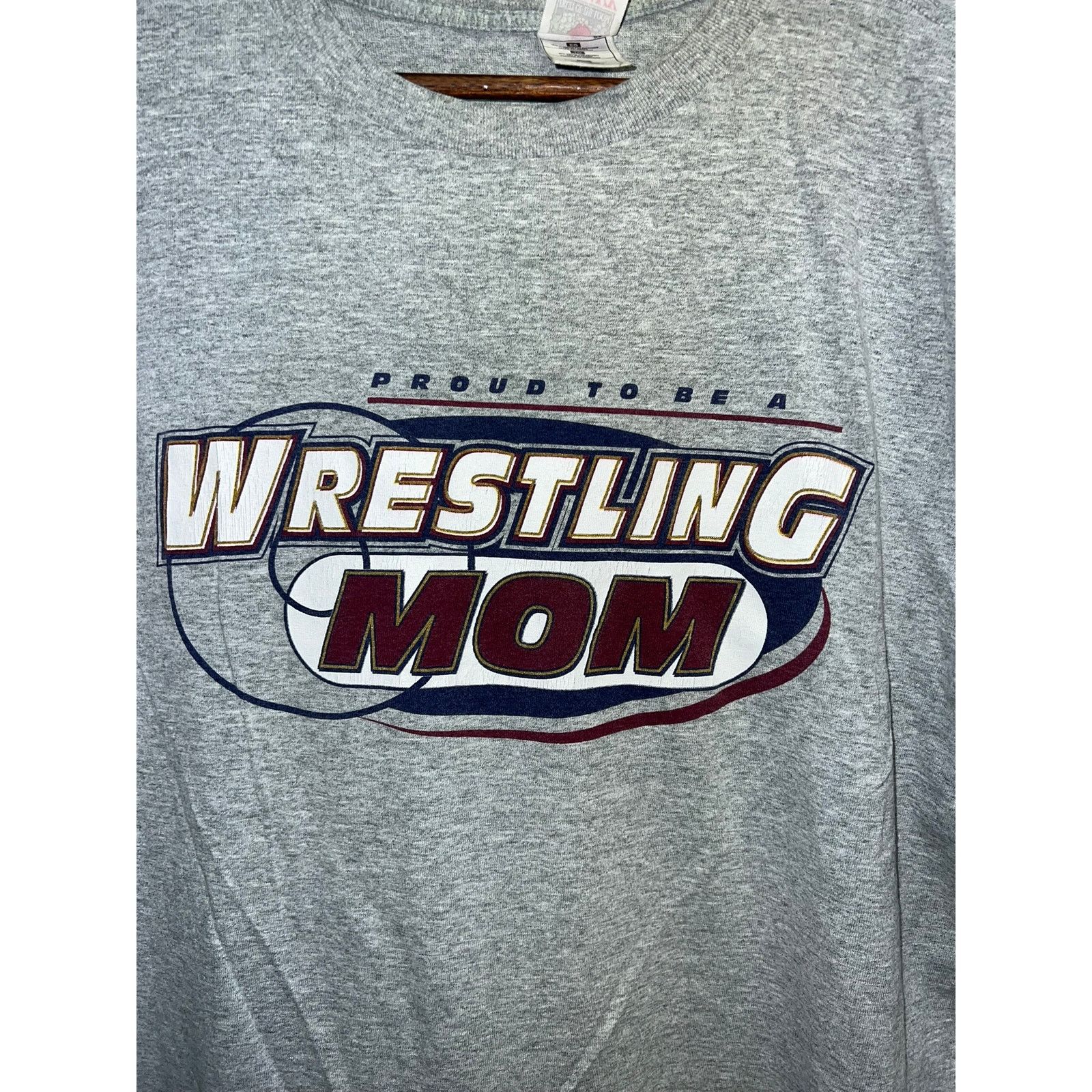 Fruit Of The Loom Vintage Wrestling Shirt Proud To Be A Wrestle Mom 90s Tee L Size US L / EU 52-54 / 3 - 4 Thumbnail