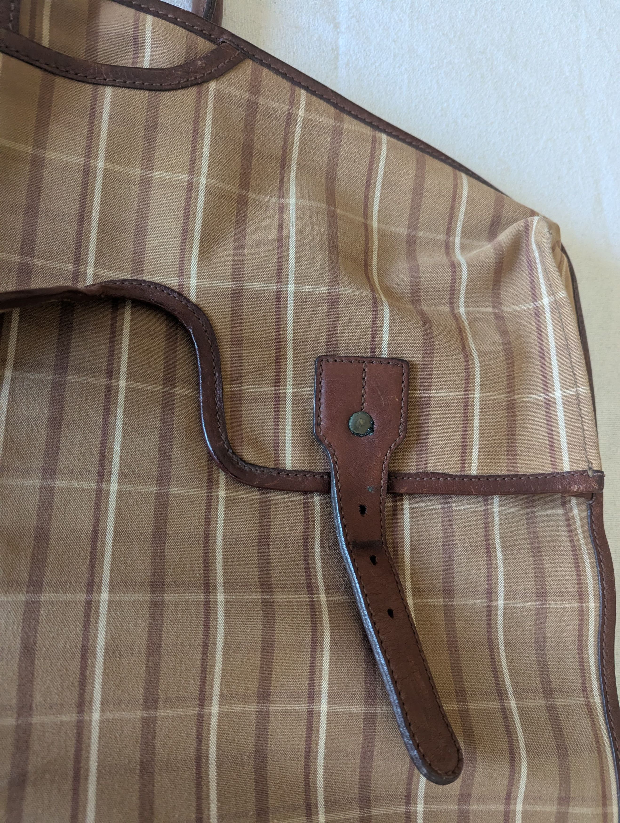 Ralph Lauren Vintage Ralph Lauren plaid with Leather Trim Bag Size ONE SIZE - 2 Thumbnail