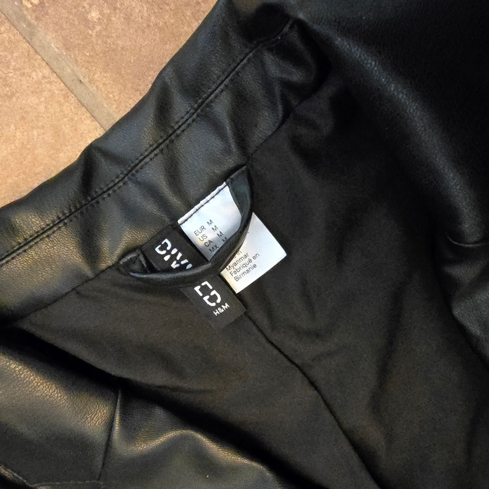Divided Black Faux Leather | DIVIDED | Longline Jacket Size M / US 6-8 / IT 42-44 - 3 Thumbnail