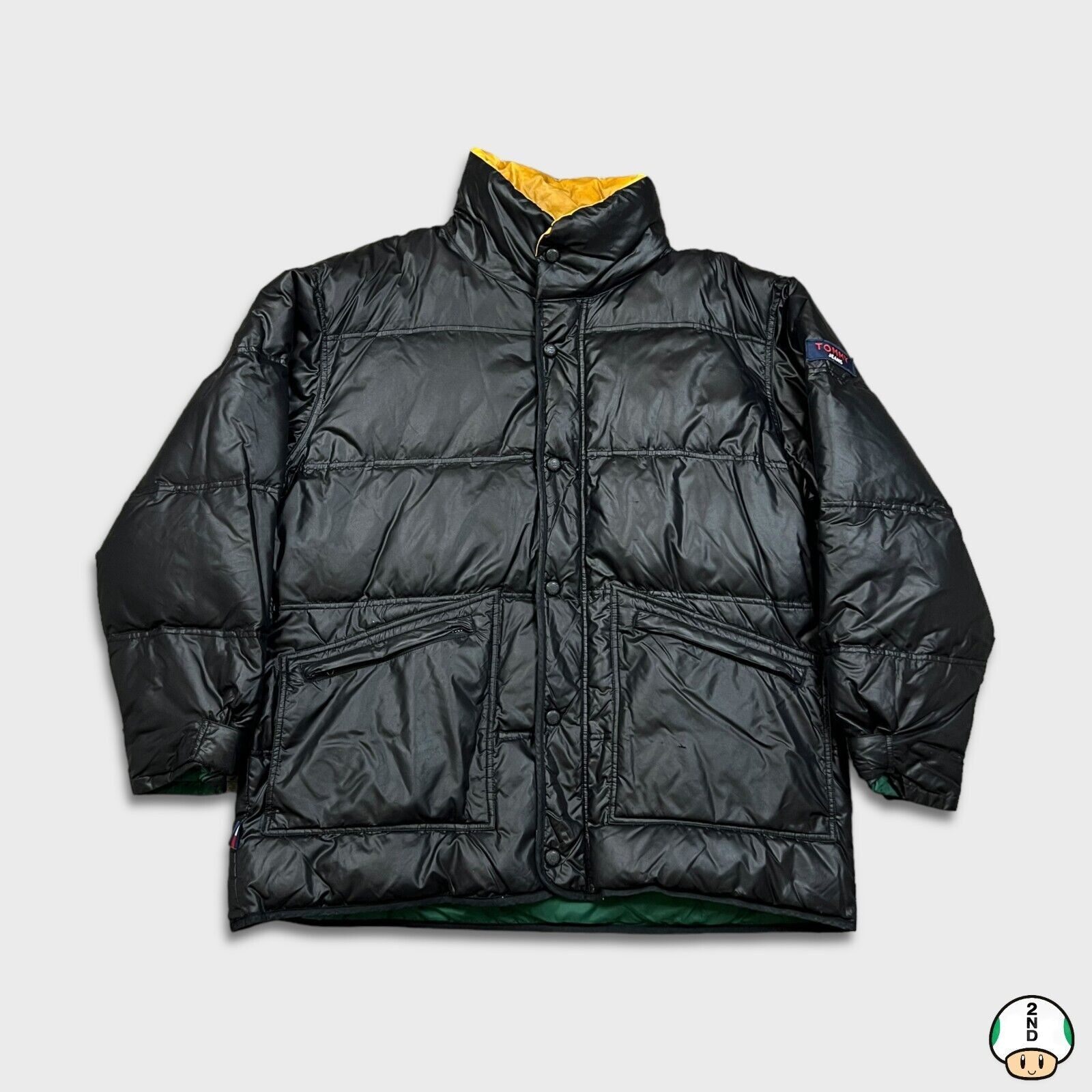 image of Outdoor Life x Tommy Hilfiger Vintage Y2K Tommy Hilfiger Tommy Jeans Puffer Jacket - Large in Black