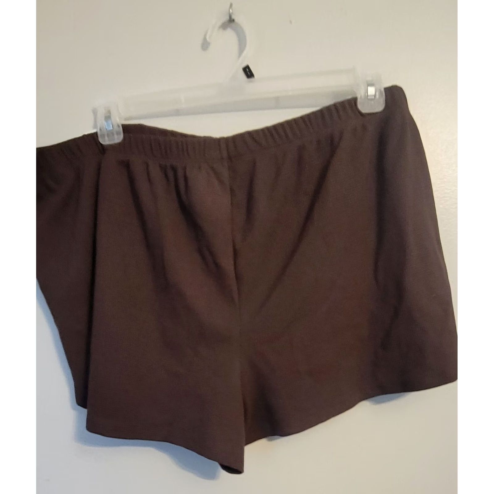 Vintage SO Brown Waffle Knit Shorts 2X NWT Elastic Waist Stretchy Casual Cozy Sweat Size 40" / US 18 - 2 Thumbnail