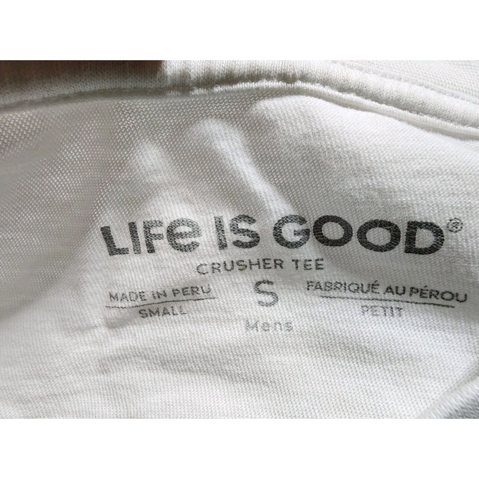 Life is Good Life is Good Mens T-Shirt Shirt Short Sleeve Crew Neck 100% Cotton White Logo Fun Vintage No Size US M / EU 48-50 / 2 - 5 Thumbnail