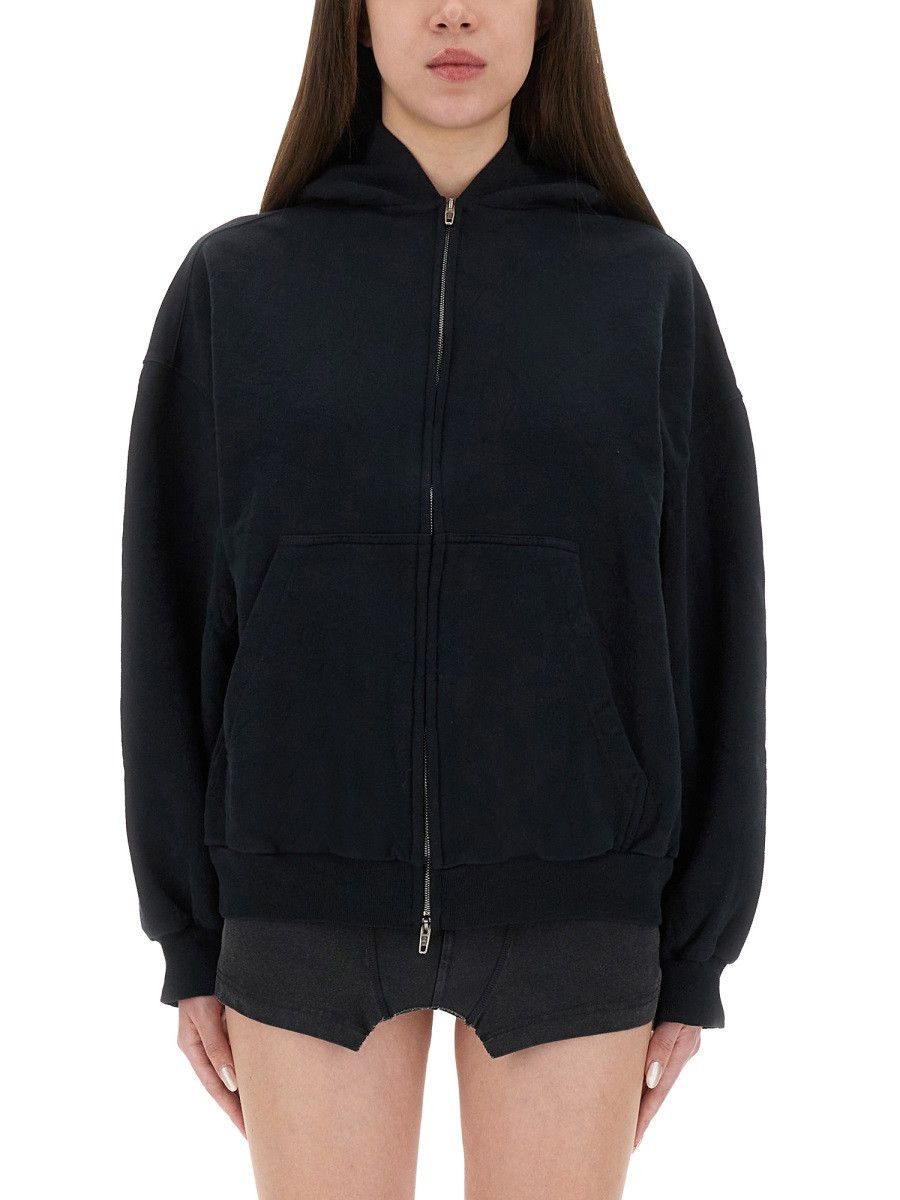 Balenciaga BALENCIAGA "FLIPPED" ZIPPERED SWEATSHIRT - BLACK Size S / US 4 / IT 40 - 1 Thumbnail