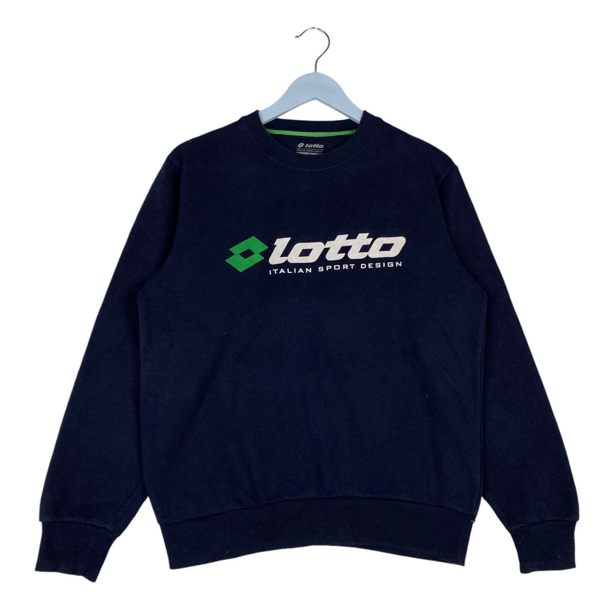Lotto Sport × Vintage Vintage Lotto Printed Crewneck Sweatshirt Navy Blue Size US M / EU 48-50 / 2 - 1 Thumbnail