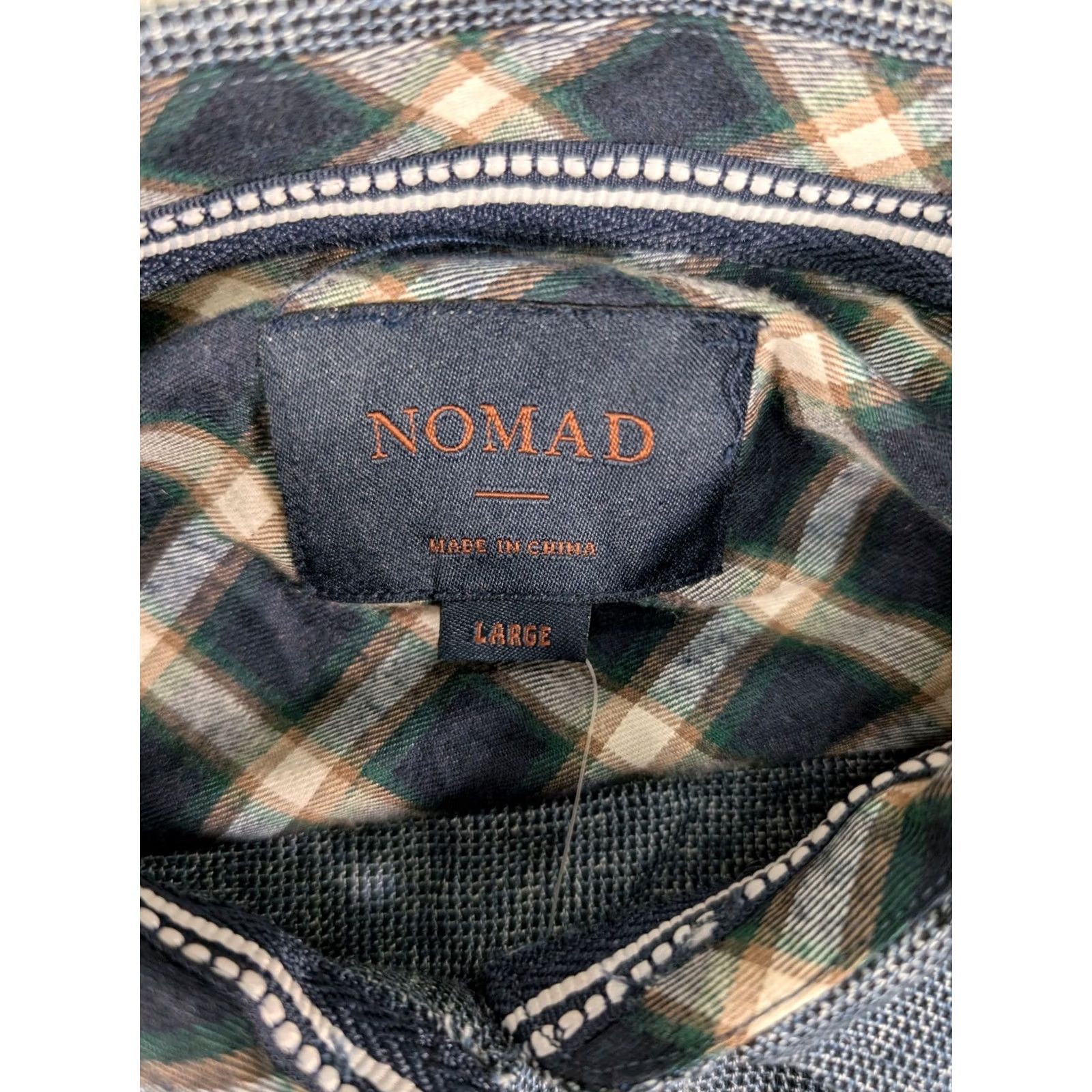 Nomad Nomad Shirt Men's M Blue Patterned Flannel Button Up Size US M / EU 48-50 / 2 - 4 Thumbnail